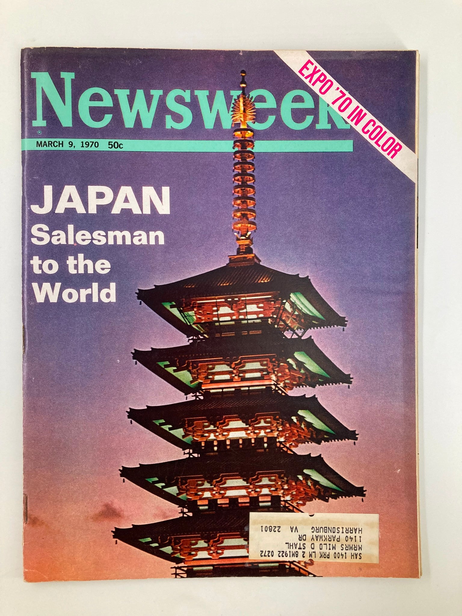 VTG Newsweek Magazine March 9 1970 Japan Salesman of the World