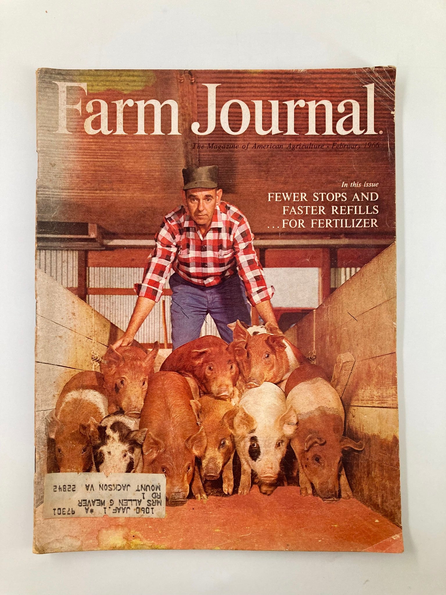 VTG Farm Journal Magazine February 1966 Joe Sullivan Ships Some Yeager