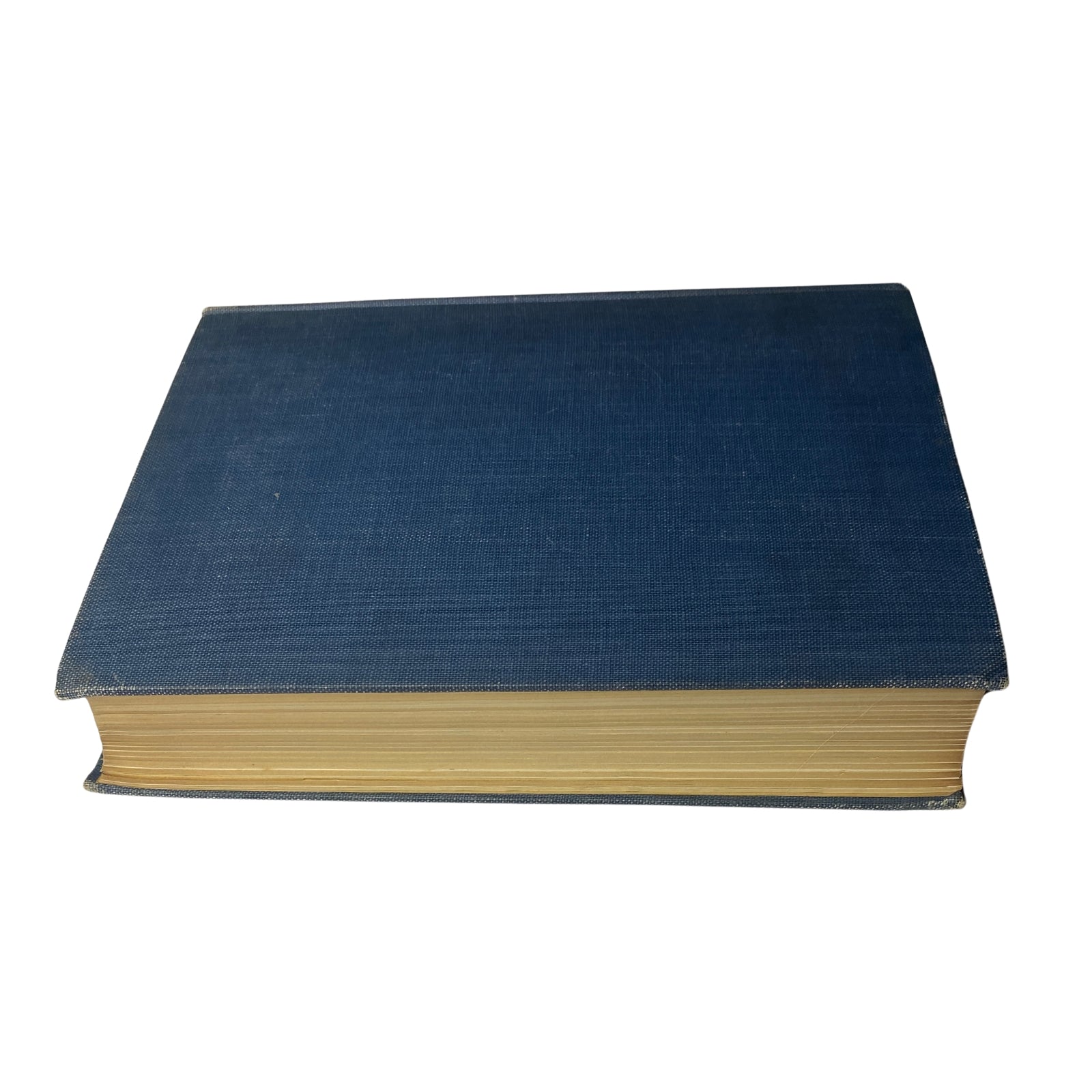Top view of the blue hardcover 'Time Magazine Bound Weekly 1925 January - June Churchill Edison Lull', demonstrating its neat spine and solid construction.