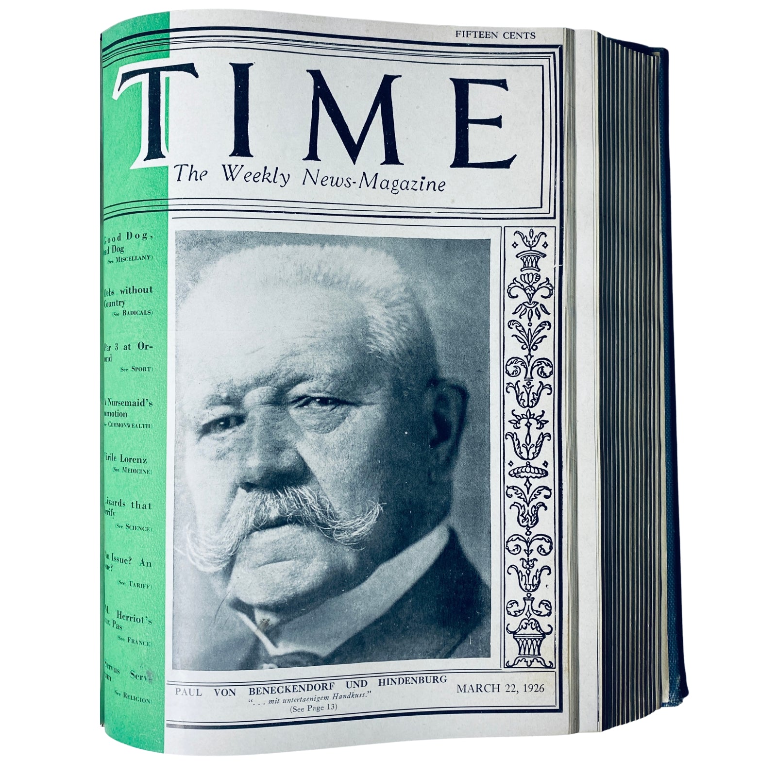 Time Magazine Bound Weekly 1926 January - June John Hayes Hammond Toscanini