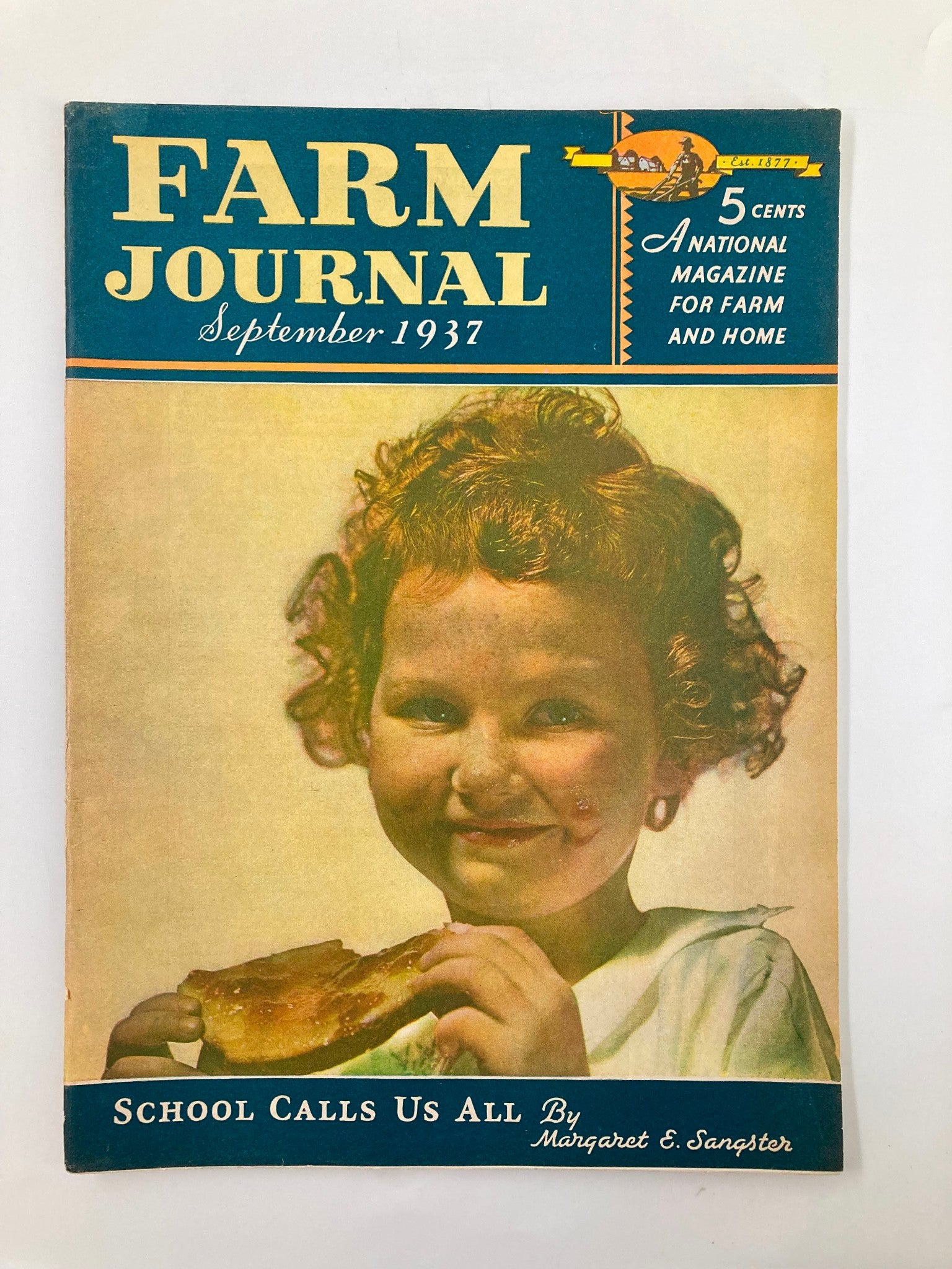 VTG Farm Journal Magazine September 1937 School Call Us All by Margaret Sangster