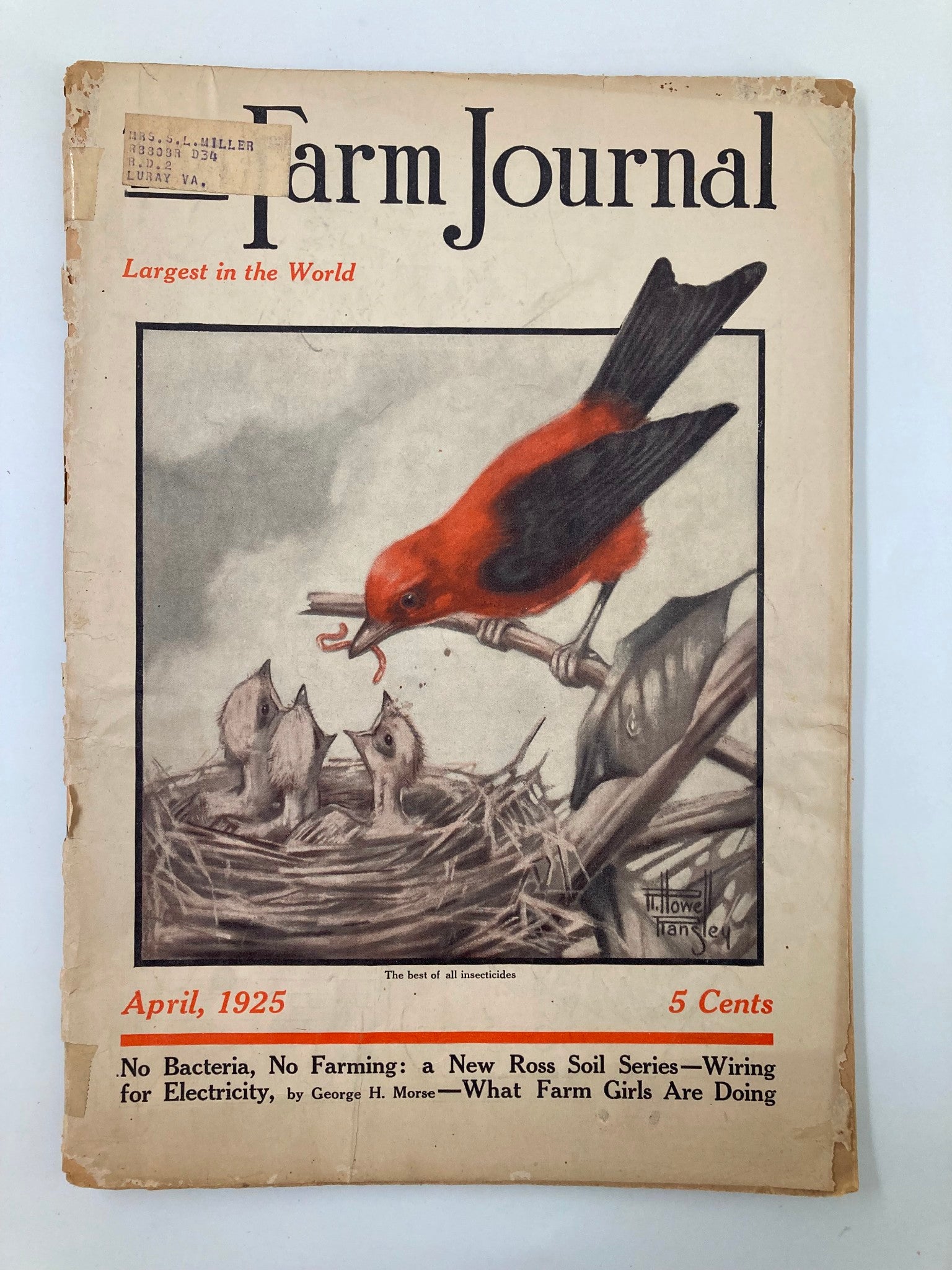 VTG The Farm Journal Magazine April 1925 Is Your Homestead Worth A Name?