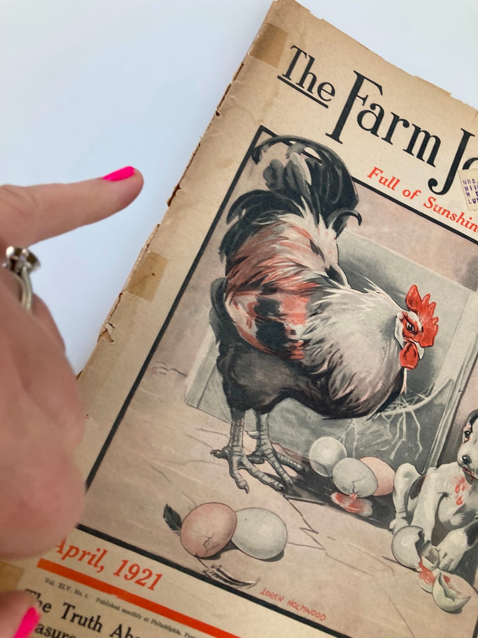 VTG The Farm Journal Magazine April 1921 The Truth About Barnyard Manure