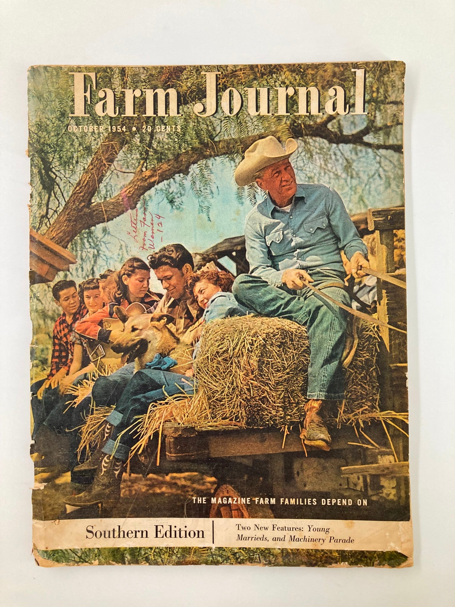 VTG Farm Journal Magazine October 1954 Young Marrieds Machinery Parades No Label