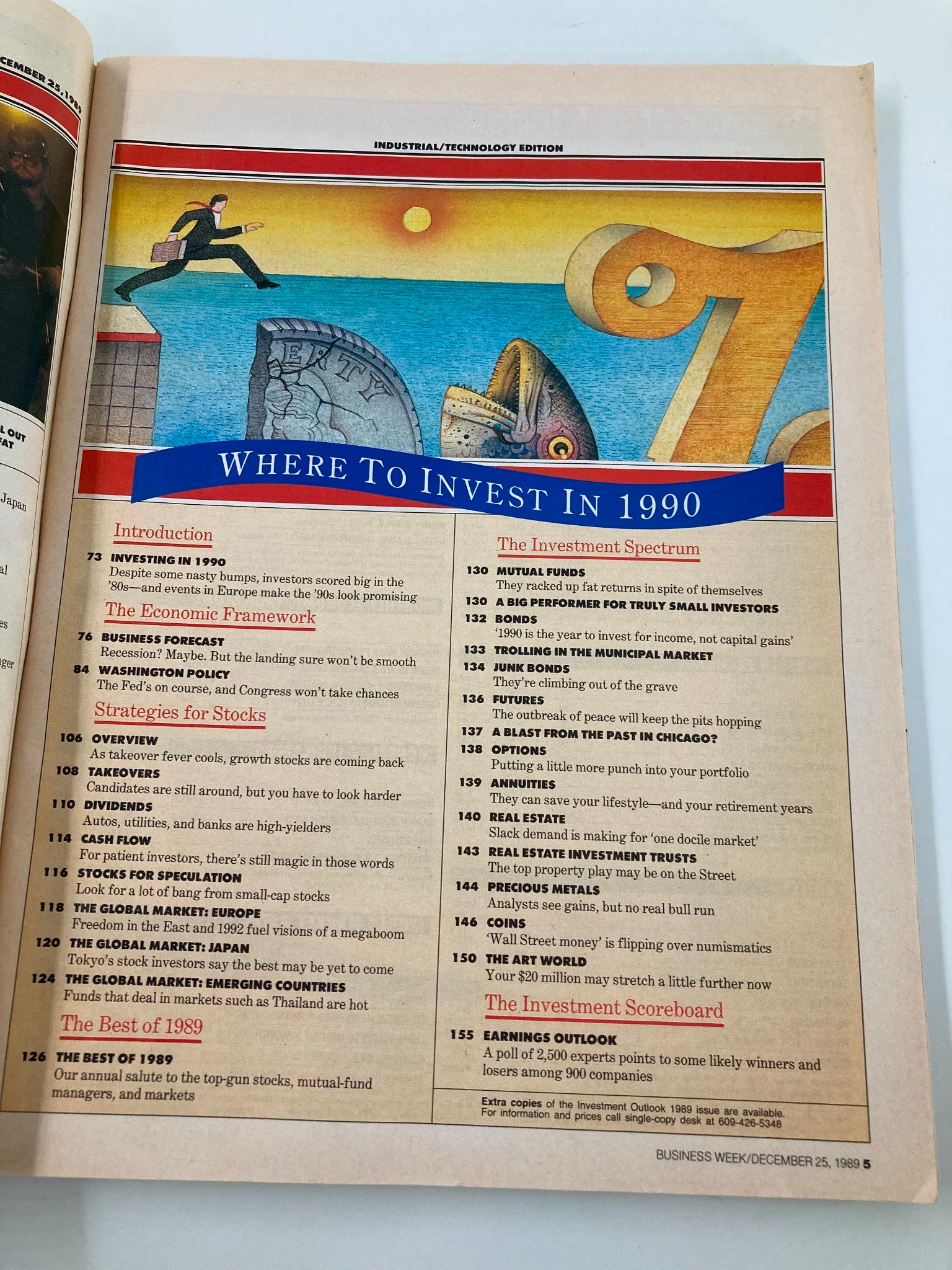 Business Week Magazine December 25 1989 Where To Invest Stocks in 1990