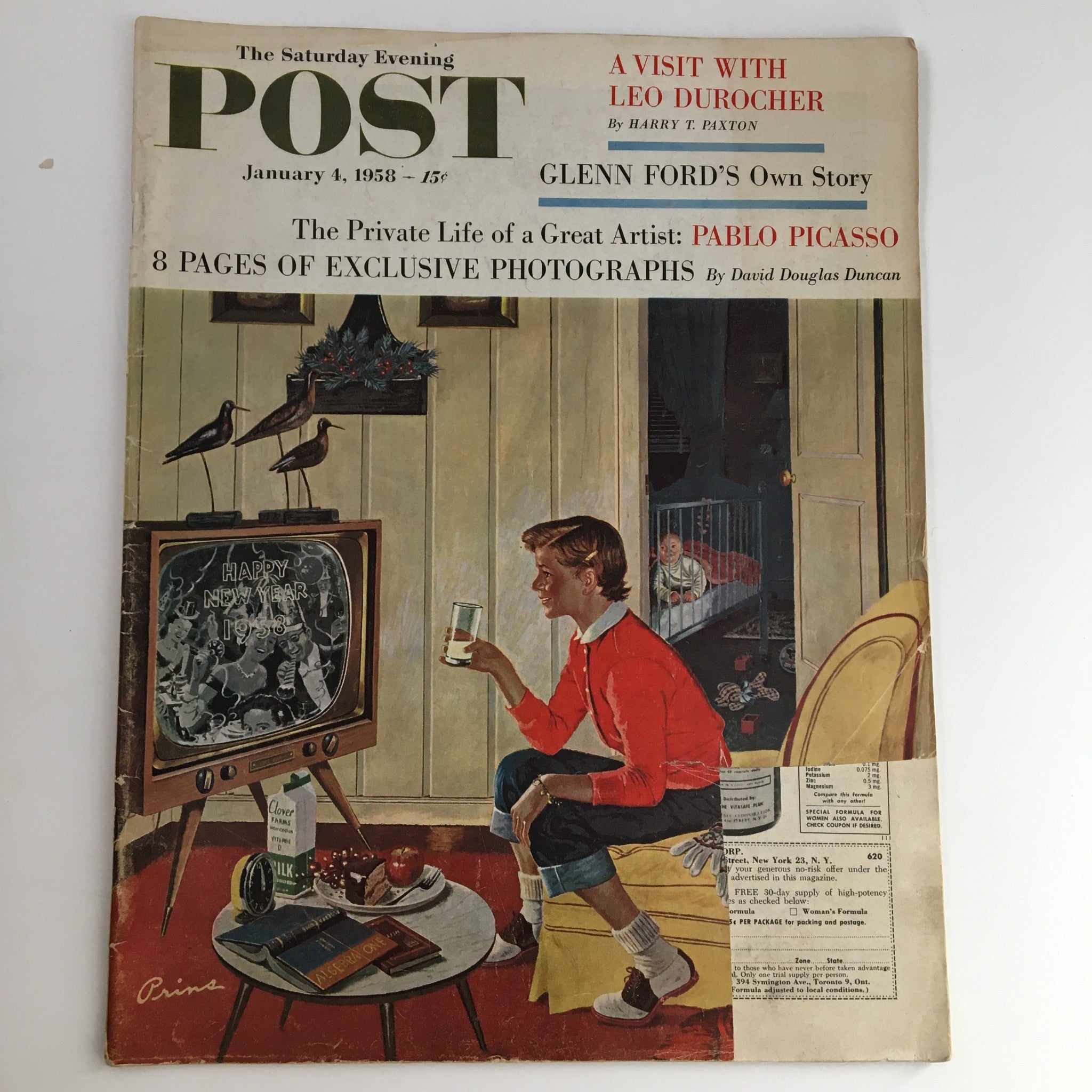 The Saturday Evening Post January 4 1958 A Visit with Leo Durocher by Harry P.