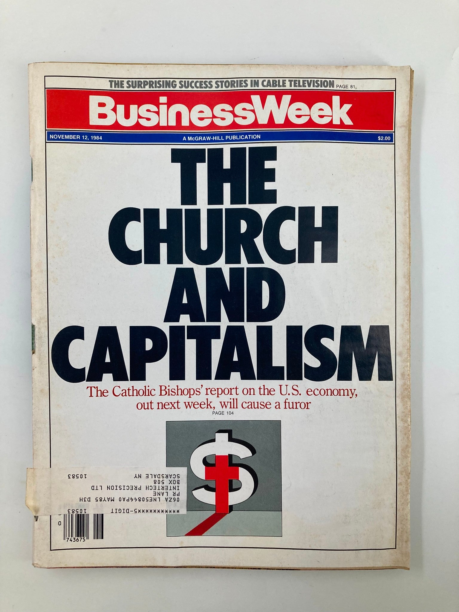 VTG Business Week Magazine Novembe 12 1984 The Church and Capitalism