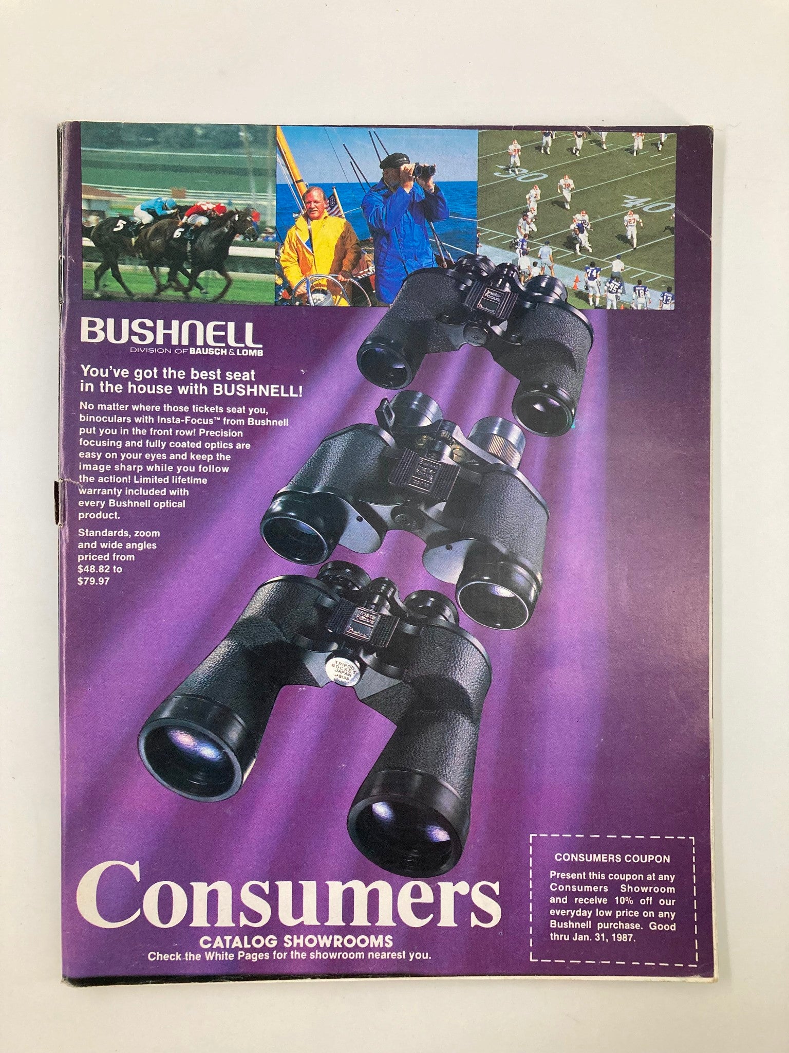 1987 Bushnell Division of Bausch & Lomb Consumers Catalog Showrooms