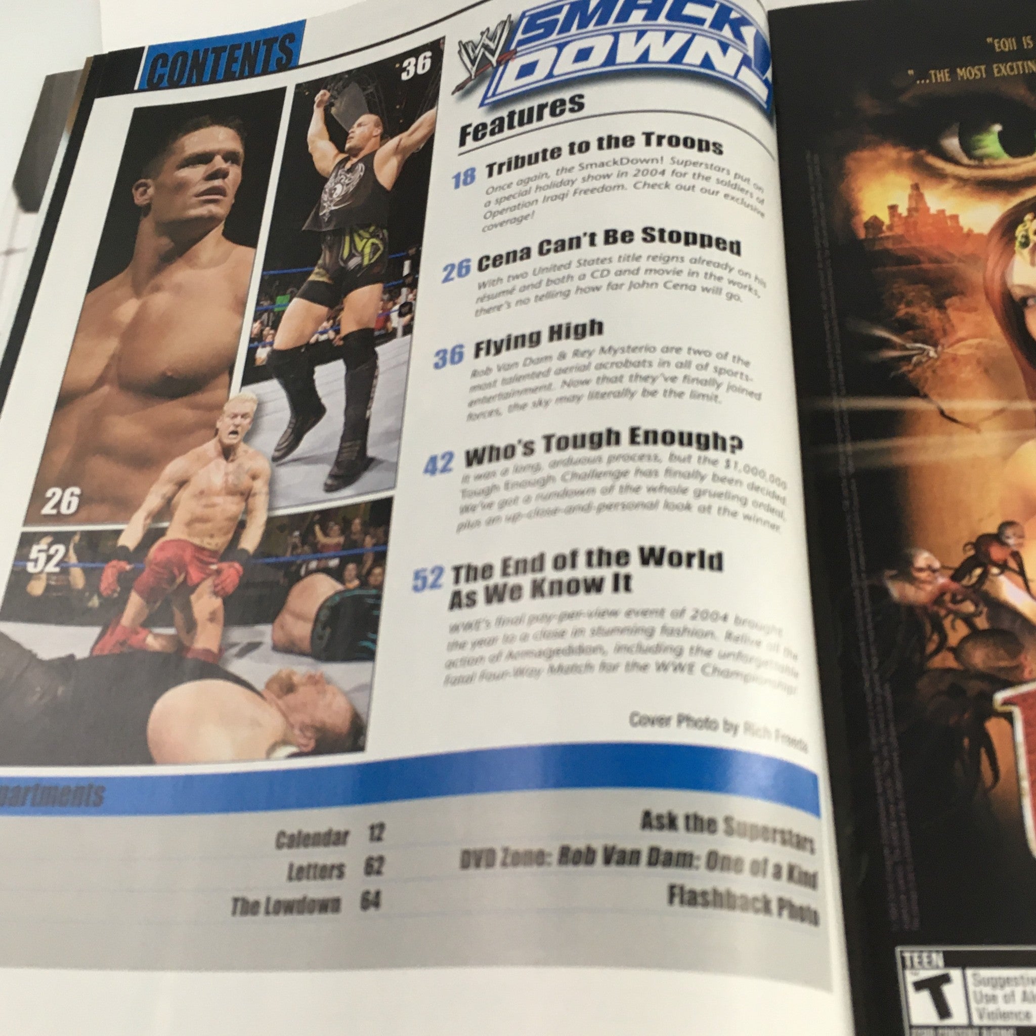 WWE Raw Magazine February 2005 John Cena, RVD & Rey Mysterio, w Poster No Label