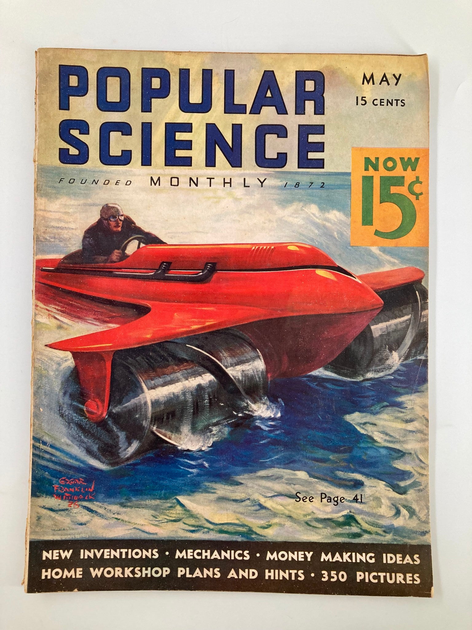 VTG Popular Science Magazine May 1936 New Drug Menace - Marijuana No Label