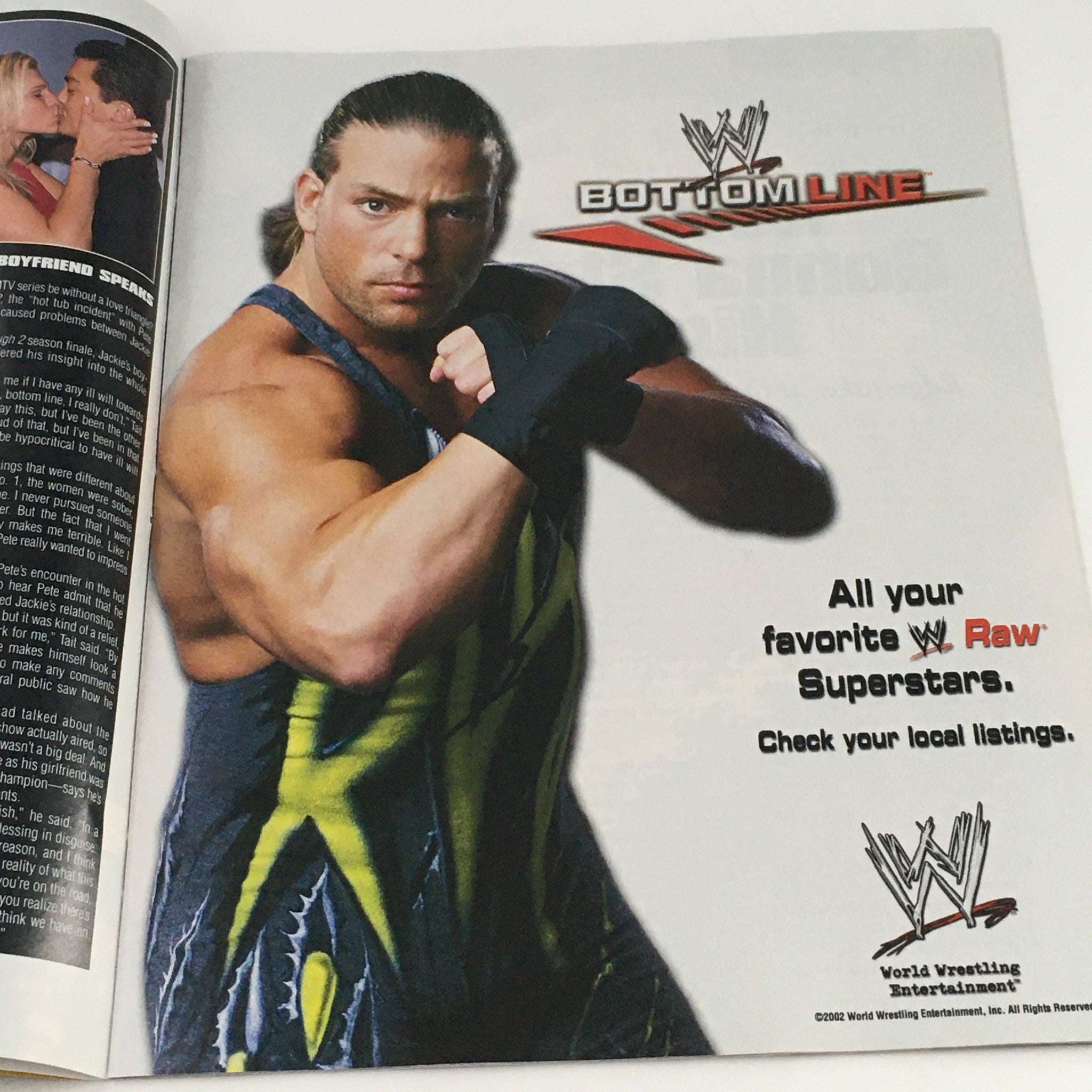 WWE Raw Magazine August 2002 Stone Cold, The Rock vs Hulk Hogan, No Label