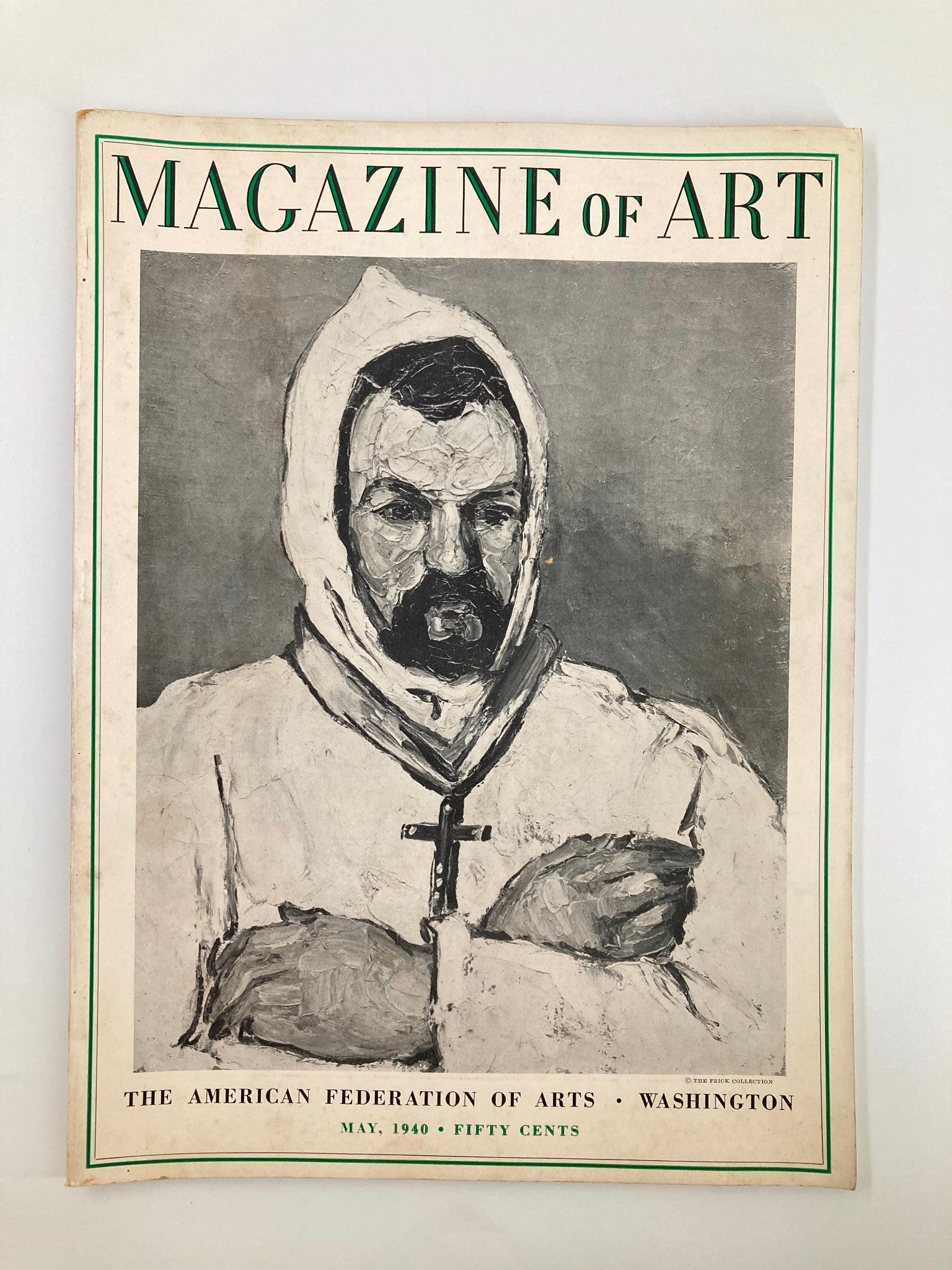 VTG Magazine of Art May 1940 Uncle Dominic as a Monk Oil Painting No Label