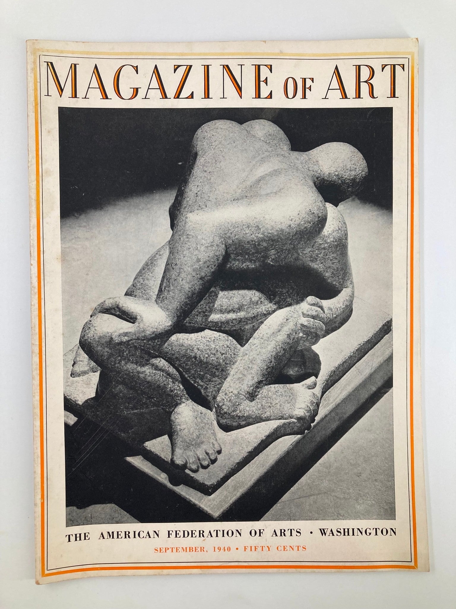 VTG Magazine of Art September 1940 Ahron Ben-Shmuel Wrestlers No Label