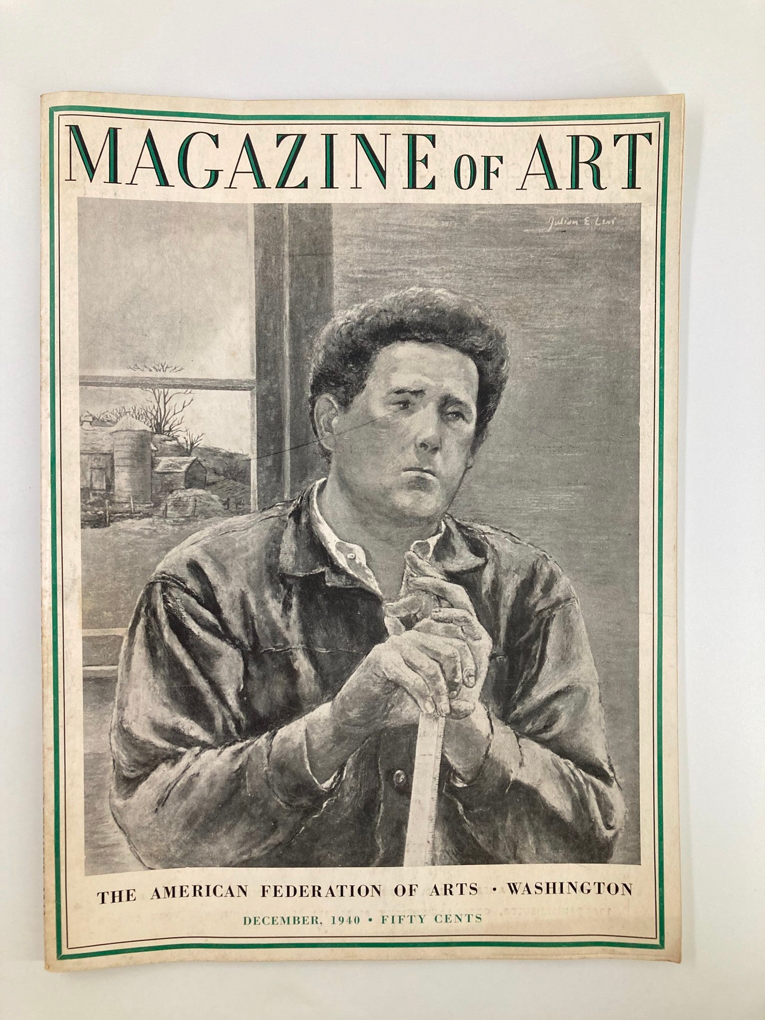 VTG Magazine of Art December 1940 Julian Levi Writer at Home No Label