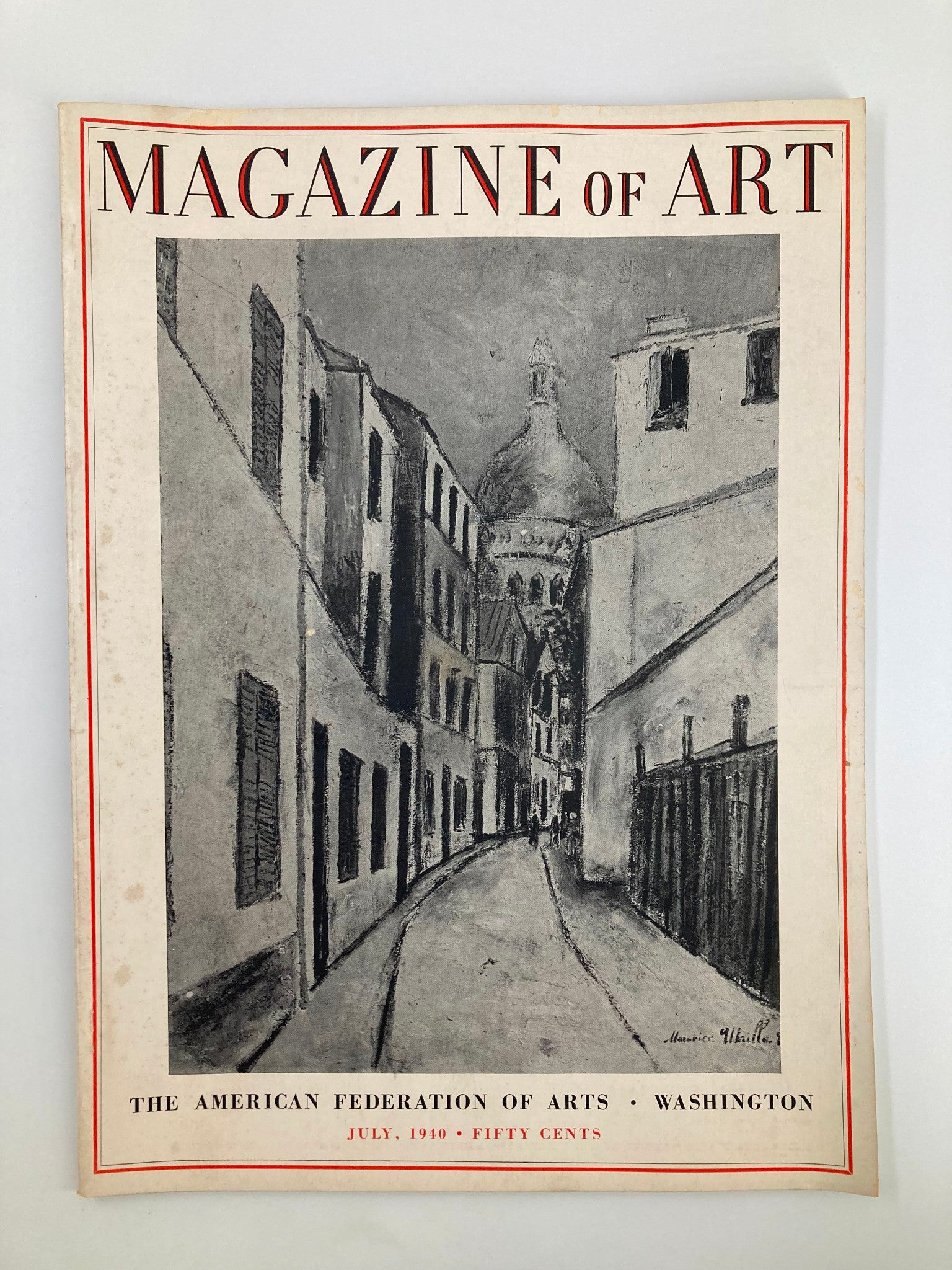 VTG Magazine of Art June 1940 Maurice Utrillo Sacre Coeur Paris No Label