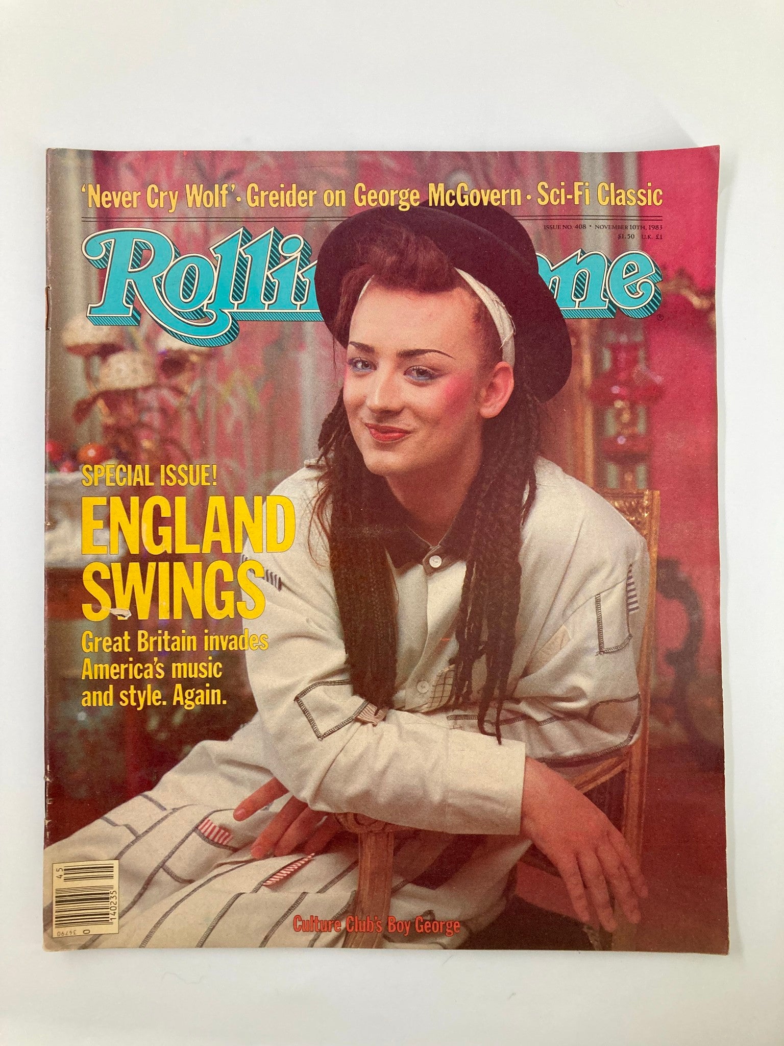 VTG Rolling Stone Magazine November 10 1983 Culture Club's Boy George No Label