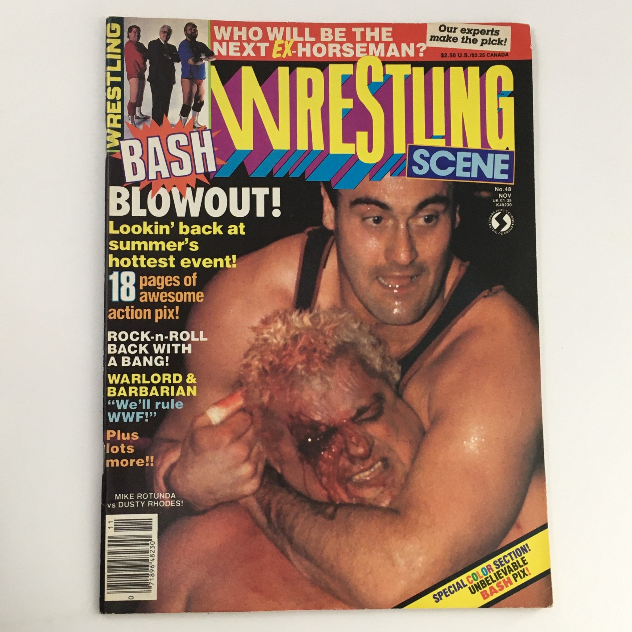 Wrestling Scene Magazine November 1988 Mike Rotunda vs Dusty Rhodes, No Label