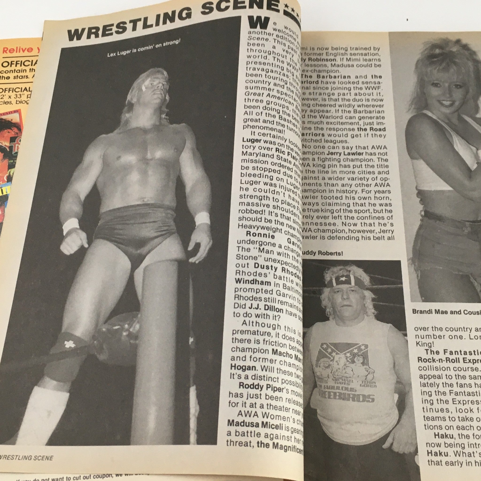 Wrestling Scene Magazine November 1988 Mike Rotunda vs Dusty Rhodes, No Label