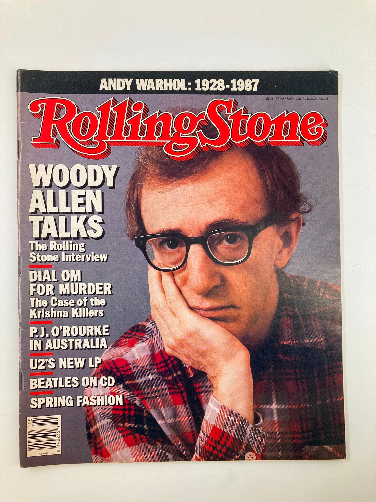 VTG Rolling Stone Magazine April 9 1987 Woody Allen Talks No Label