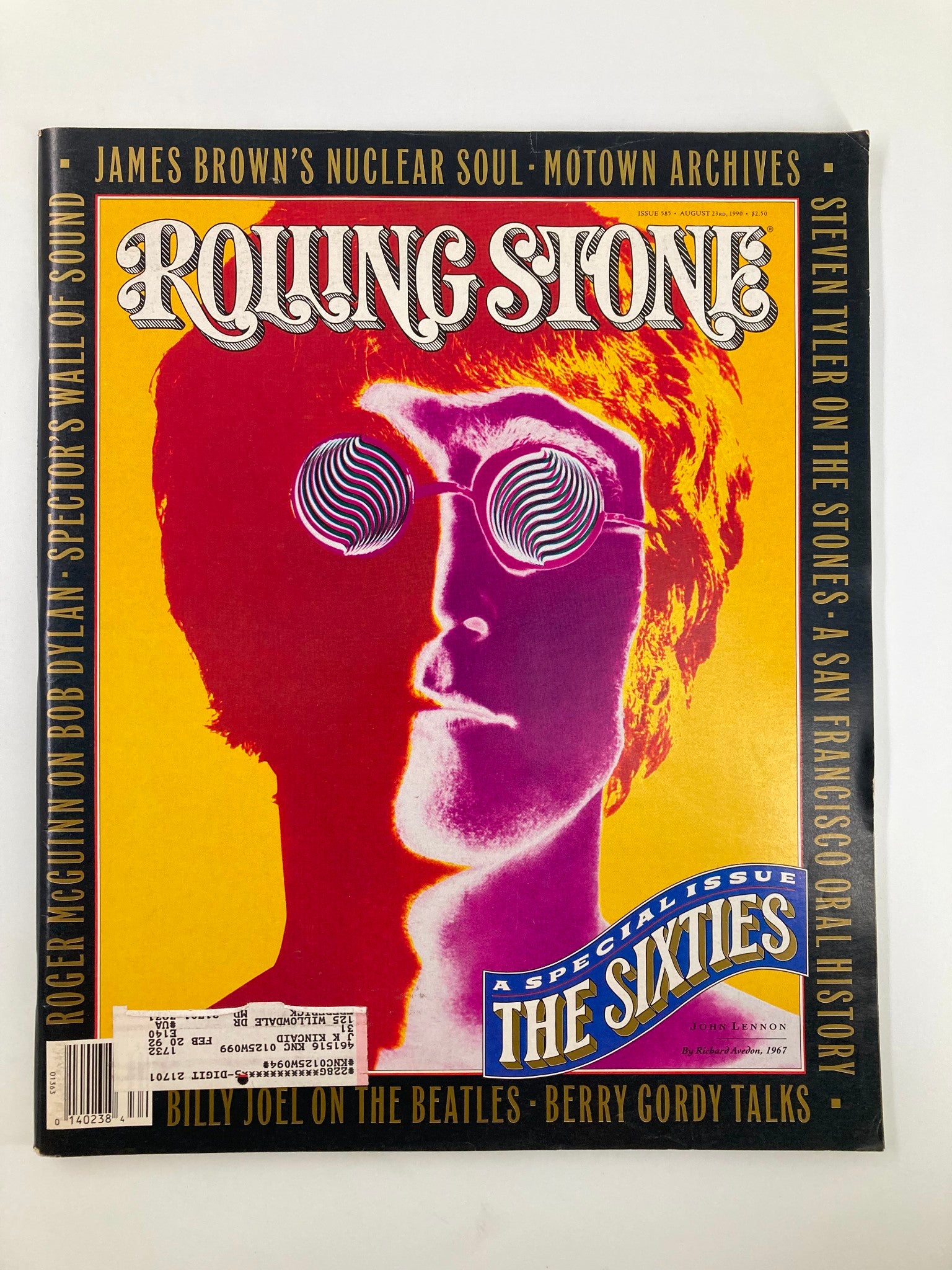 VTG Rolling Stone Magazine August 23 1990 John Lennon by Richard Avedon 1967