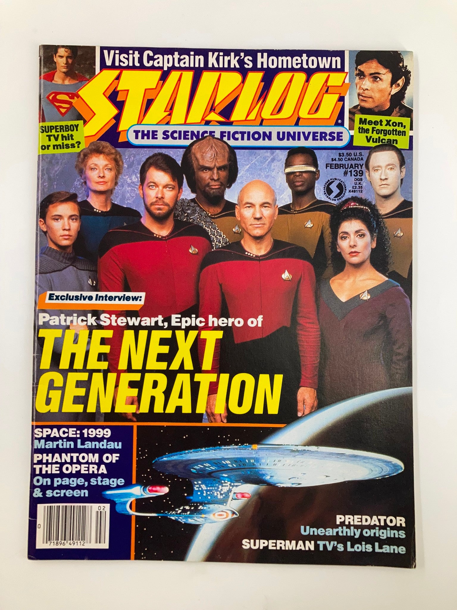 VTG Starlog Magazine February 1989 #139 Patrick Stewart The Next Gen No Label