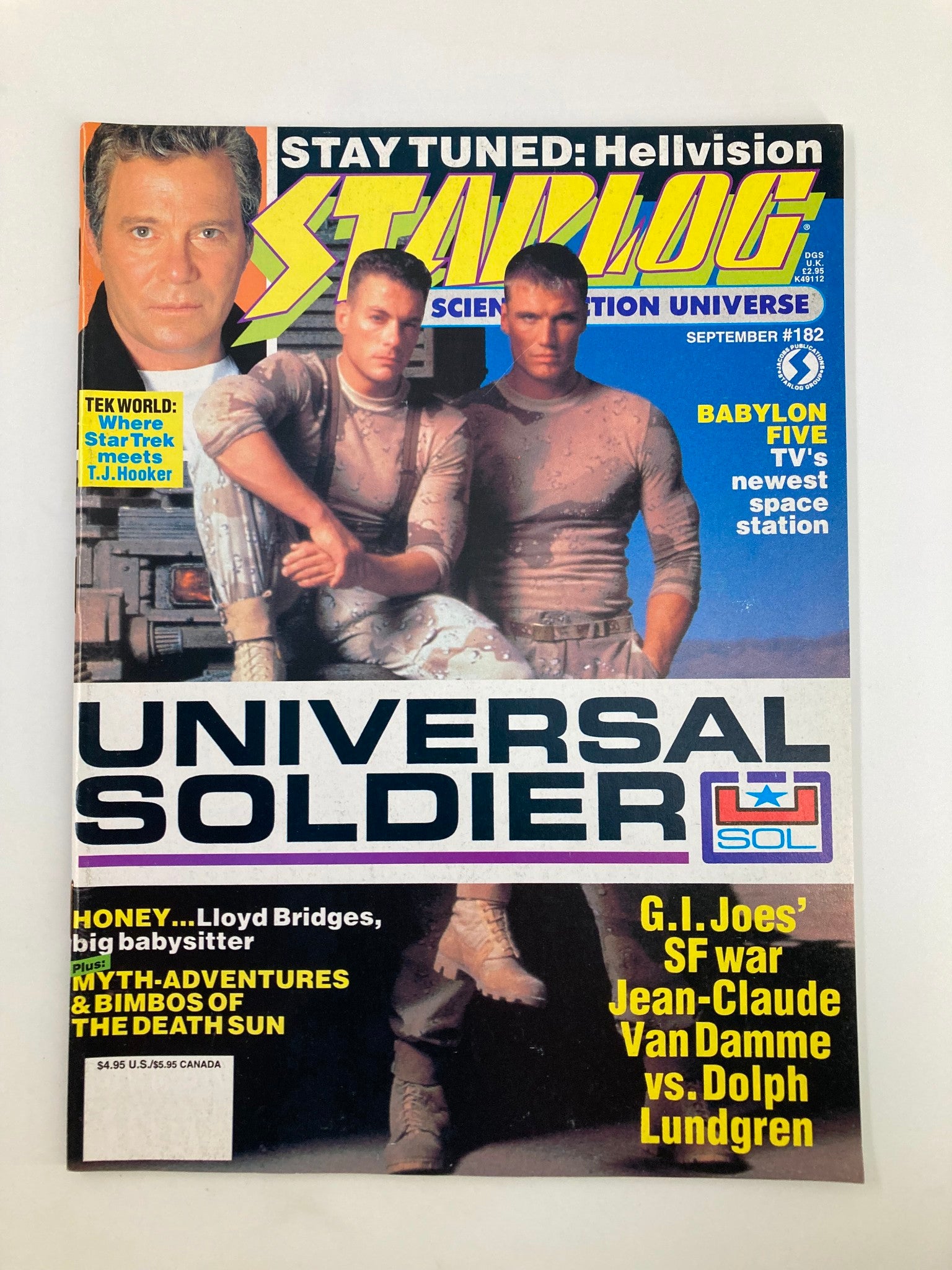 Starlog Magazine September 1992 #182 TJ Hooker, Babylon Five No Label