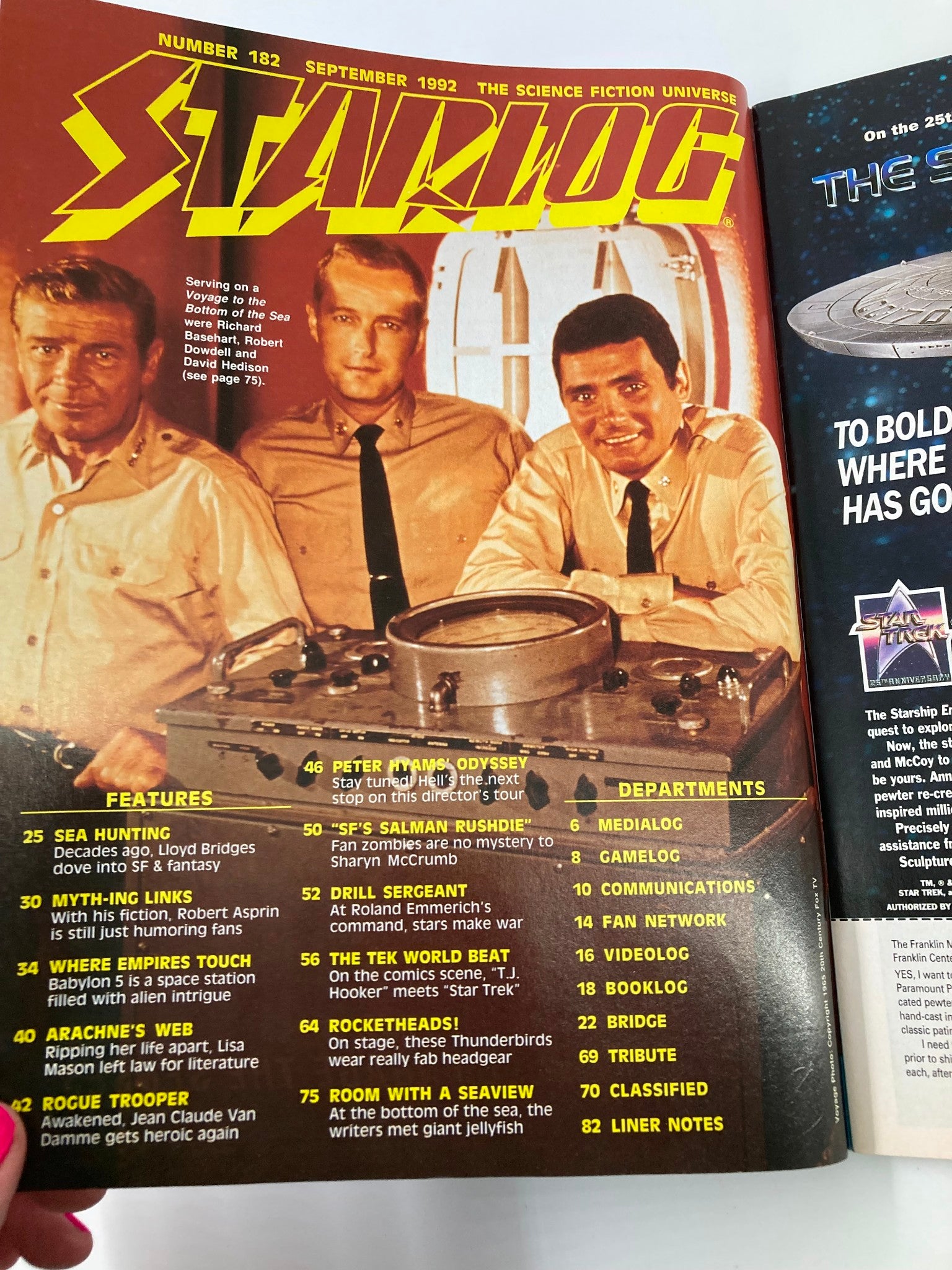 Starlog Magazine September 1992 #182 TJ Hooker, Babylon Five No Label