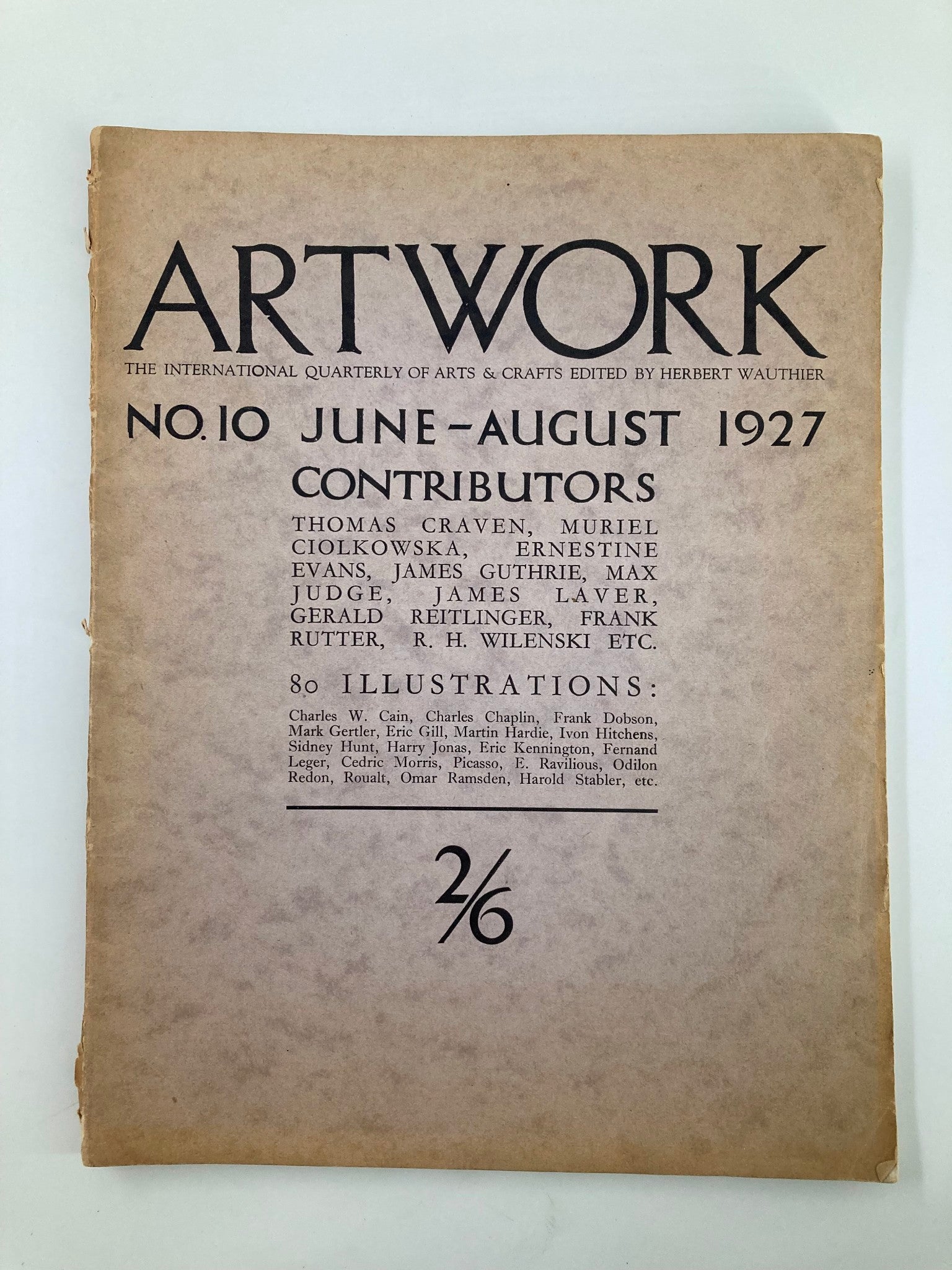 VTG Artwork Magazine June 1927 Vol 3 #10 The State of British Art No Label