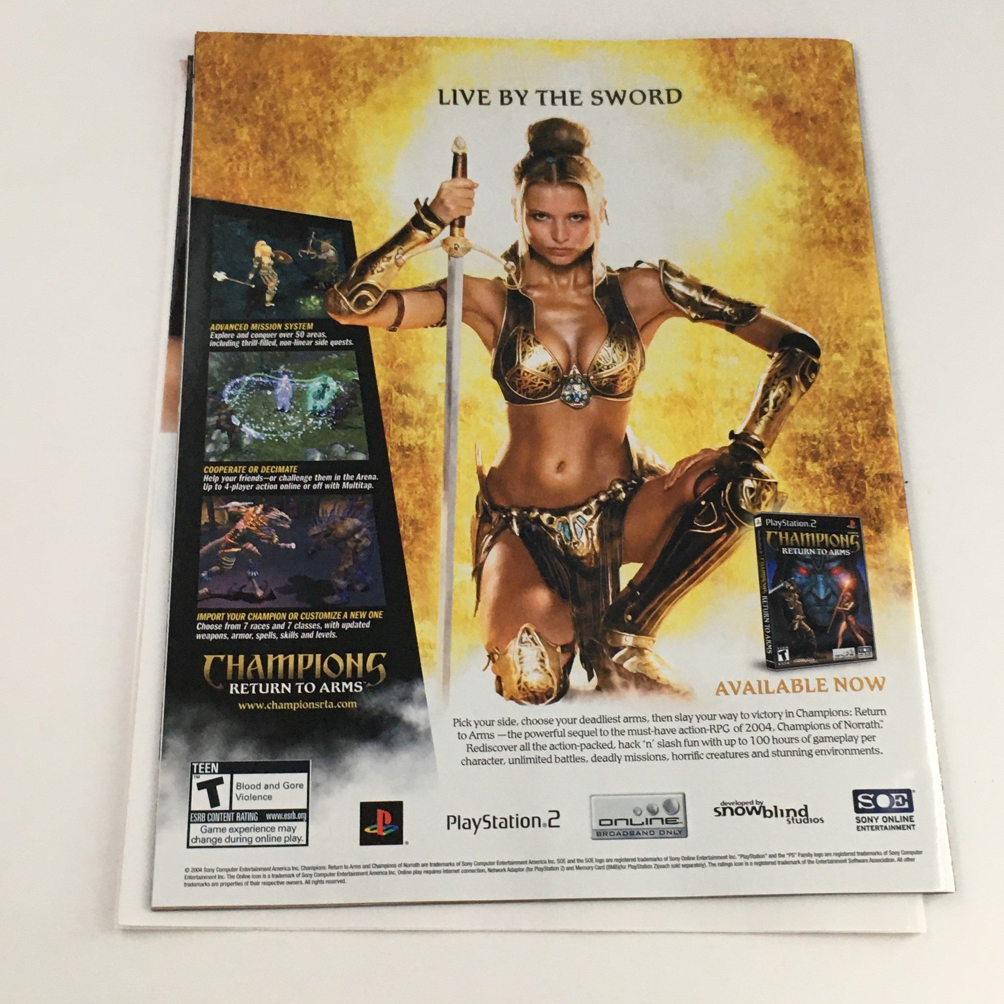WWE Smack Down Magazine April 2005 back cover featuring an advertisement for a video game.
