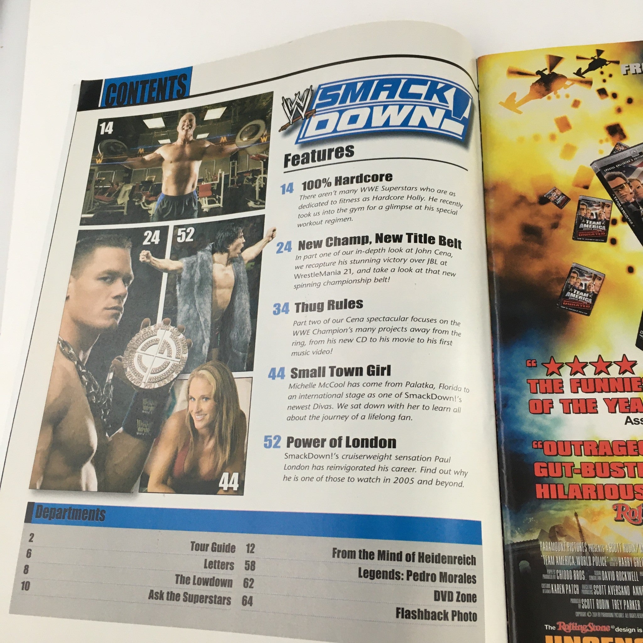 WWE Smack Down Magazine June 2005 The Champ John Cena w Poster No Label VG