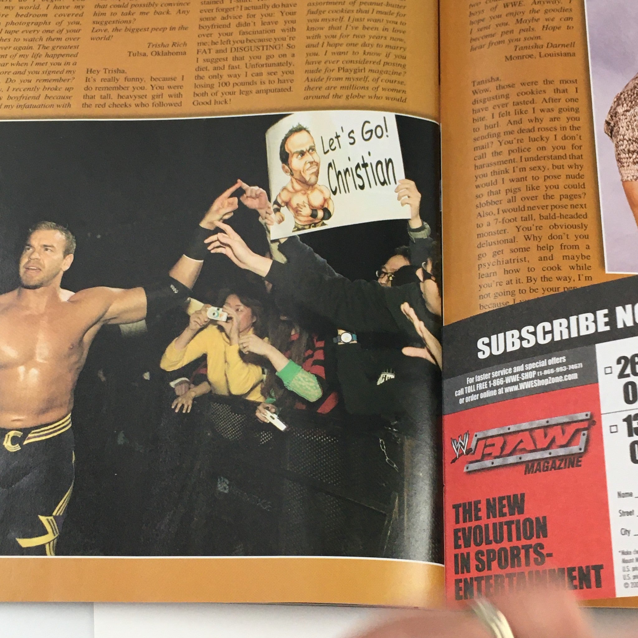 WWE Raw Magazine April 2004 Chris Benoit, Ric Flair & Christian Cage No Label VG