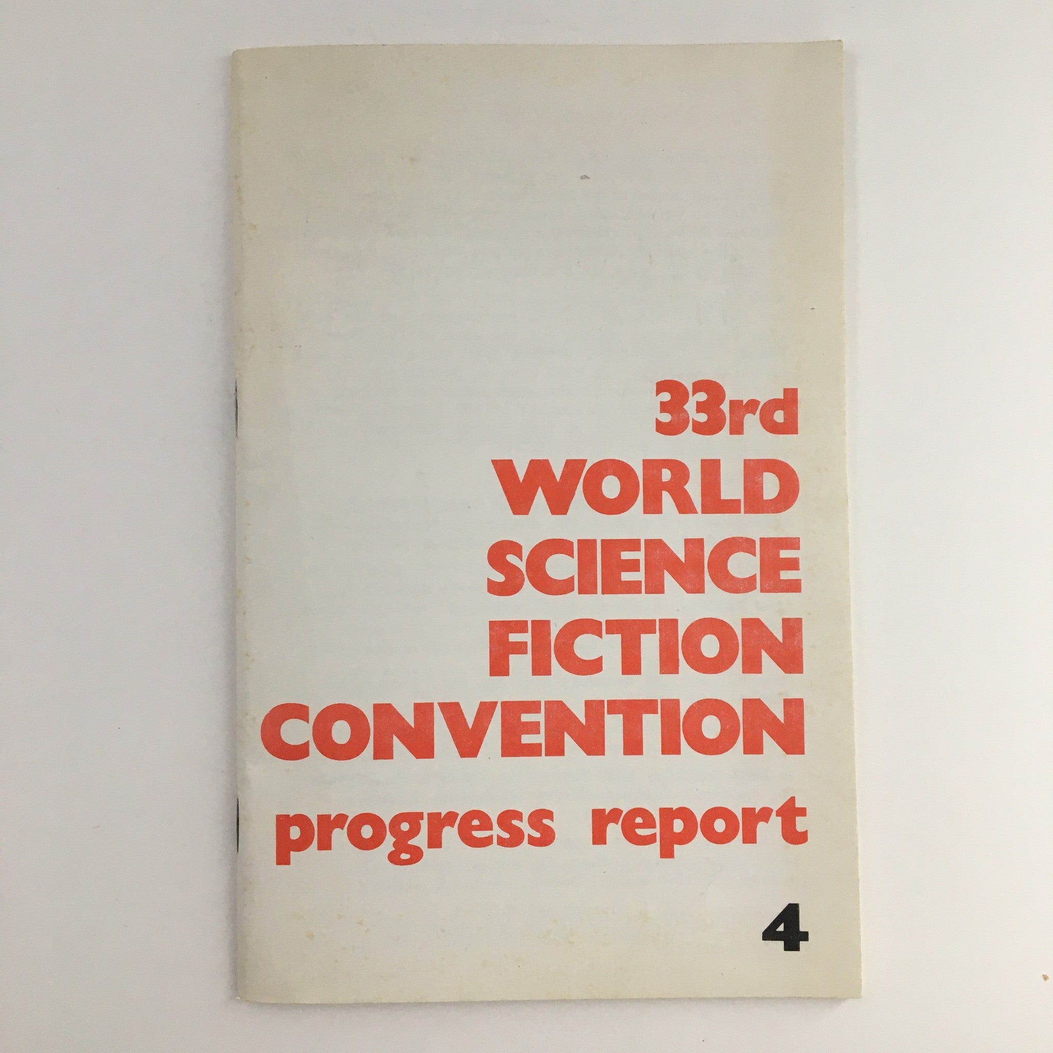 Aussie Con The 33rd World Sci-Fi Con 1975 Progress Report