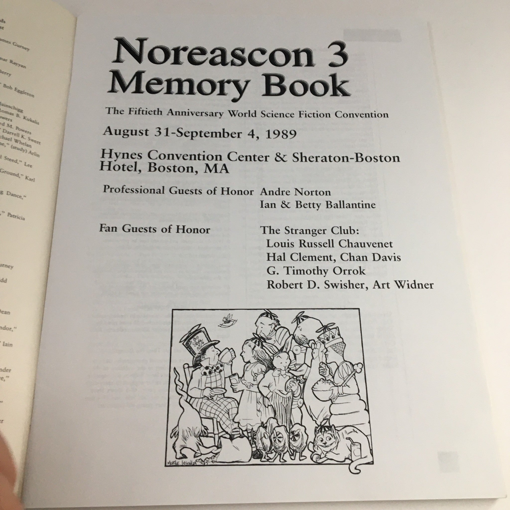 NoreasCon 3 Memory Book 1989 50th World Sci-Fi Con Louis Russell Chauvenet