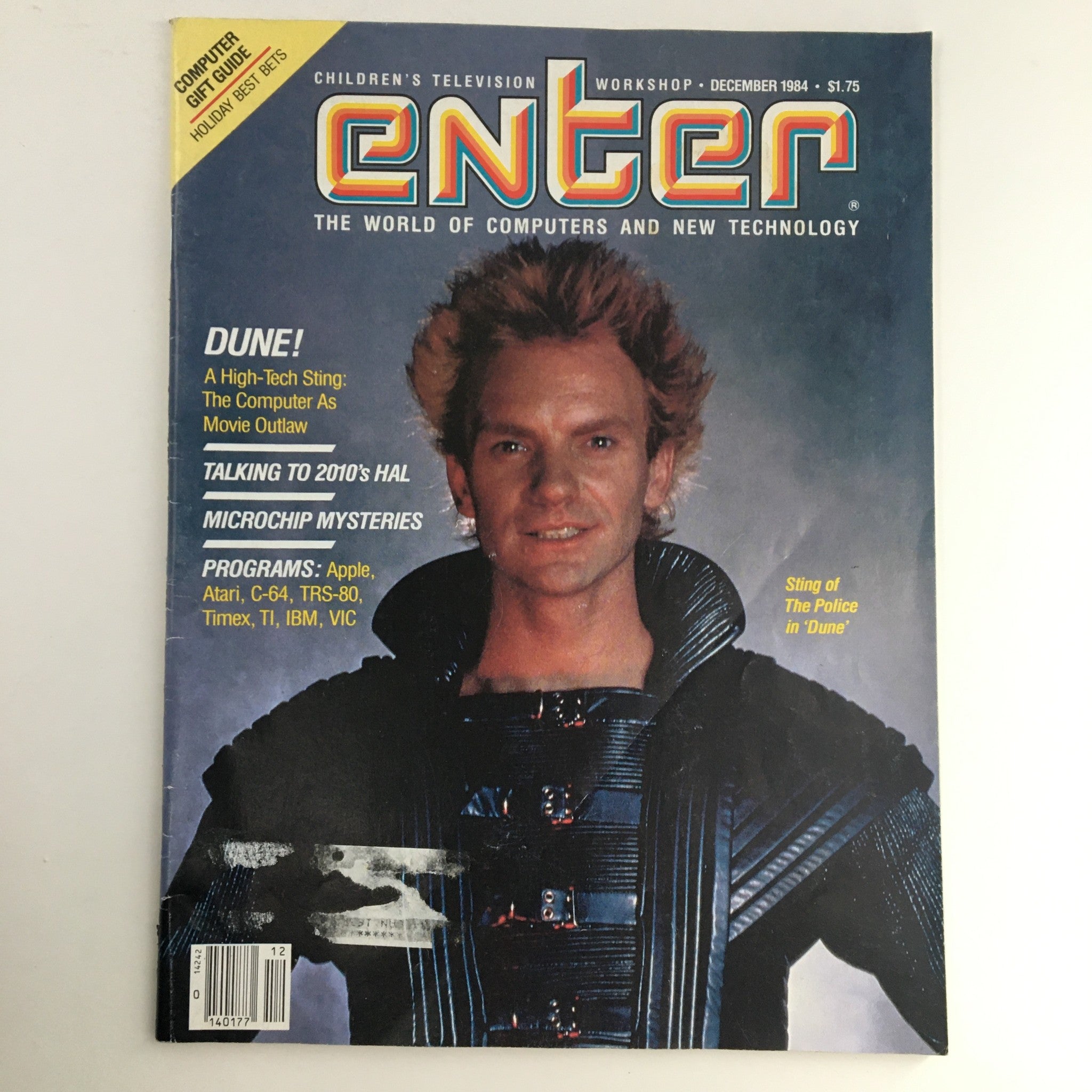 Enter Magazine December 1984 Sting of The Police in "Dune" & Microchip Mysteries