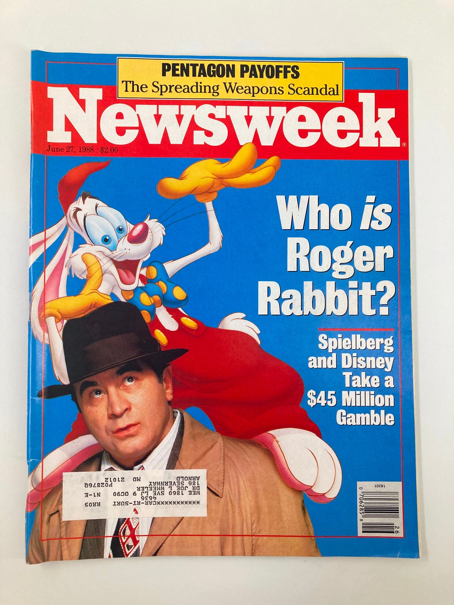 VTG Newsweek Magazine June 27 1988 Spielberg and Disney Take $45 Million Gamble