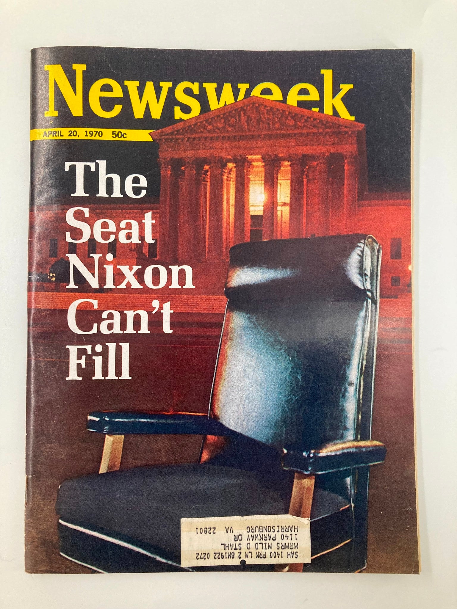 VTG Newsweek Magazine April 20 1970 The Seat Richard Nixon Can't Fill