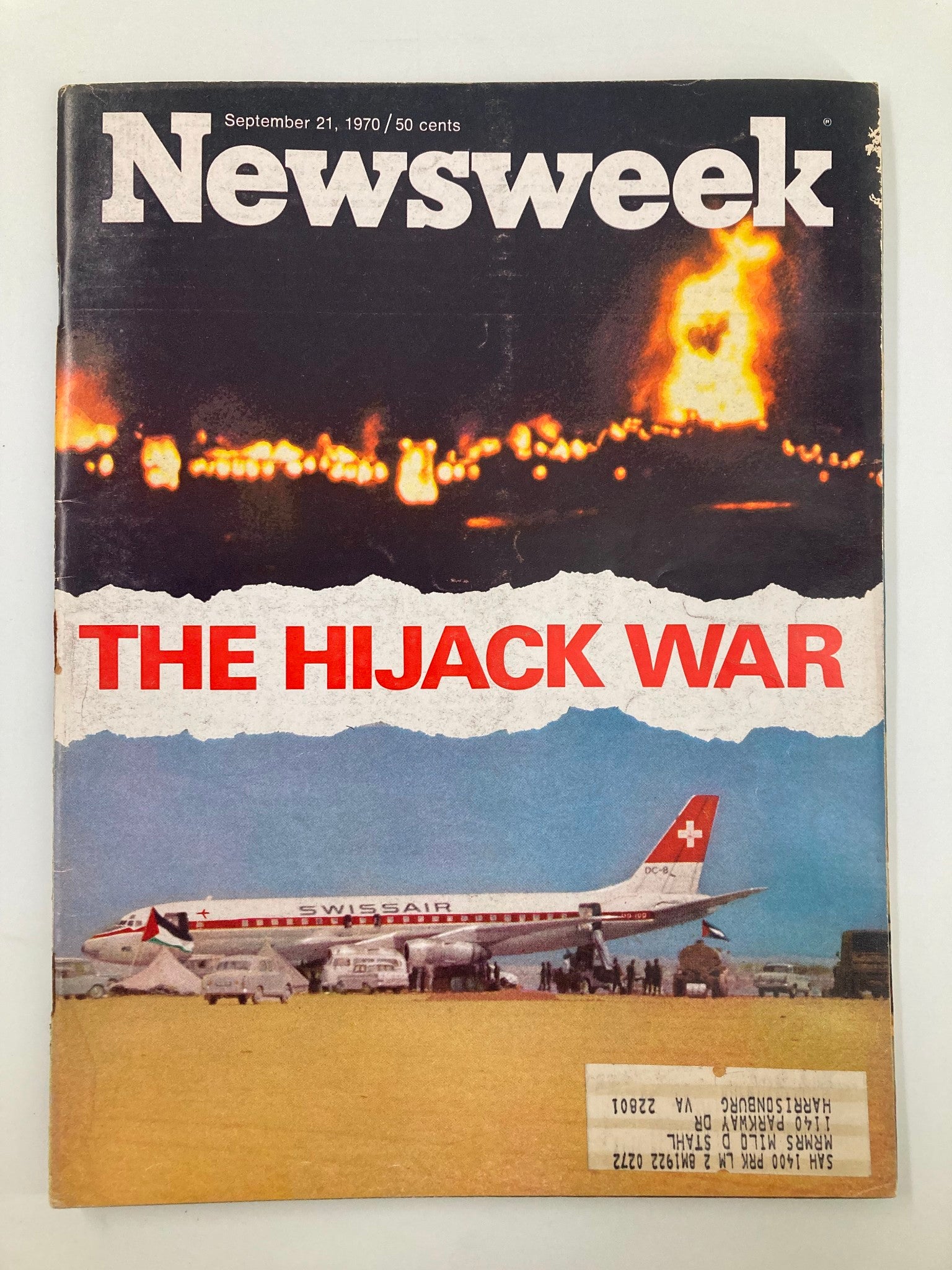 VTG Newsweek Magazine September 21 1970 The Hijack War of Swiss Air