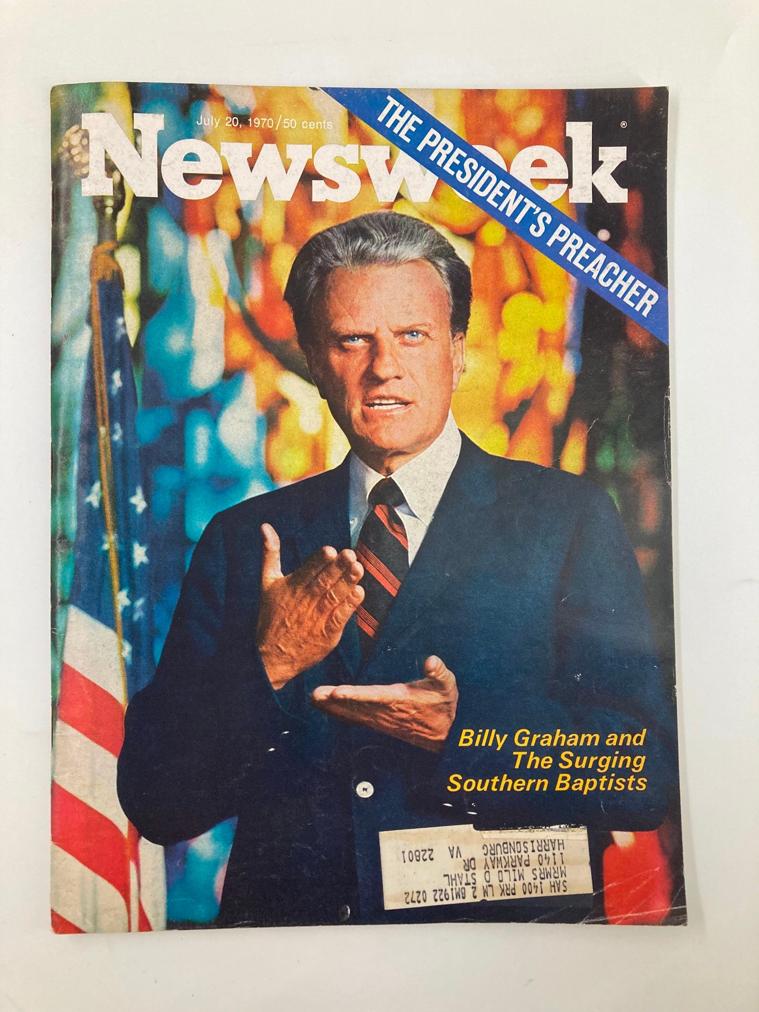 VTG Newsweek Magazine July 20 1970 Billy Graham The President's Preacher