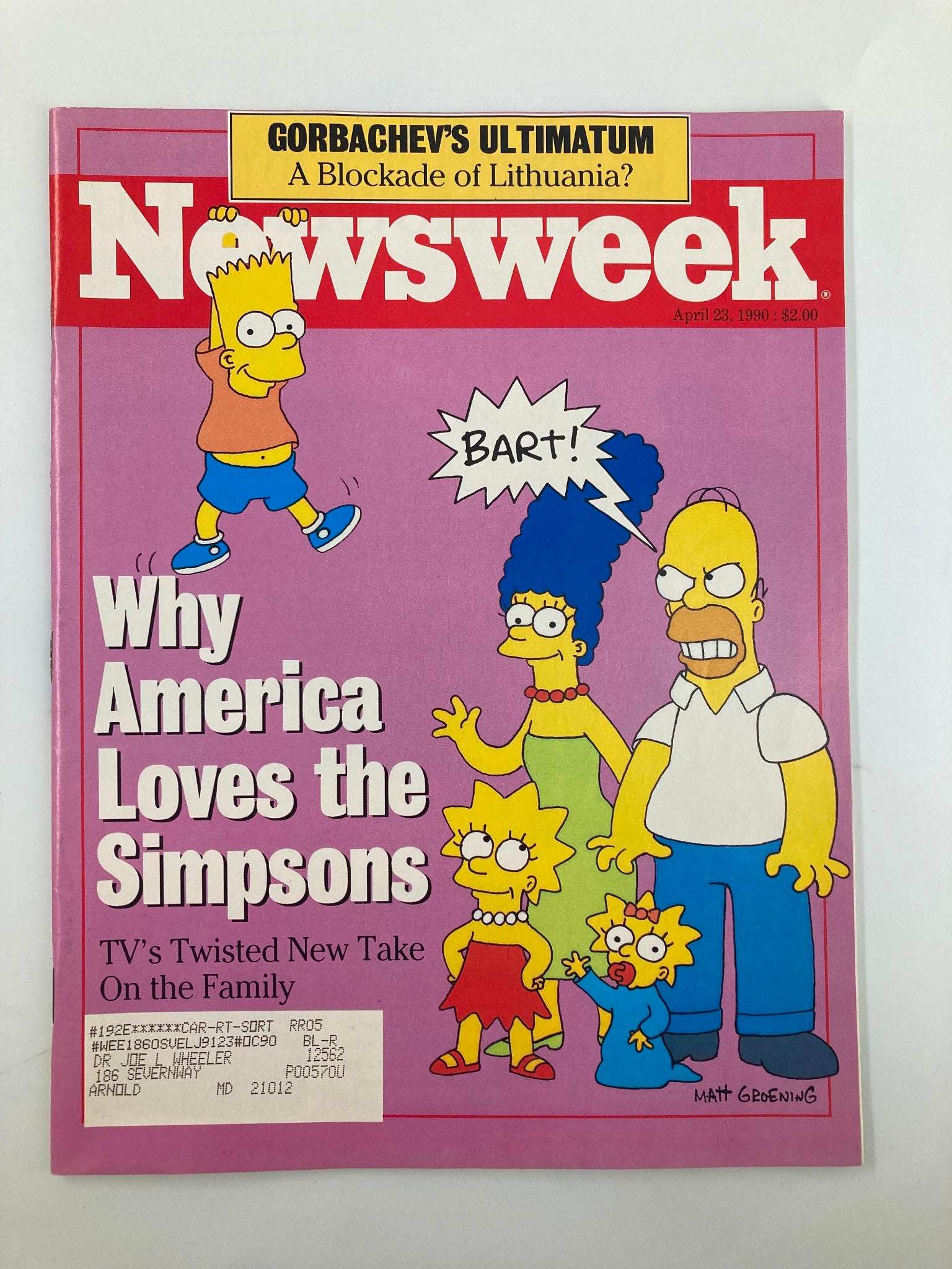 Newsweek Magazine April 23 1990 Why America Loves The Simpsons VG