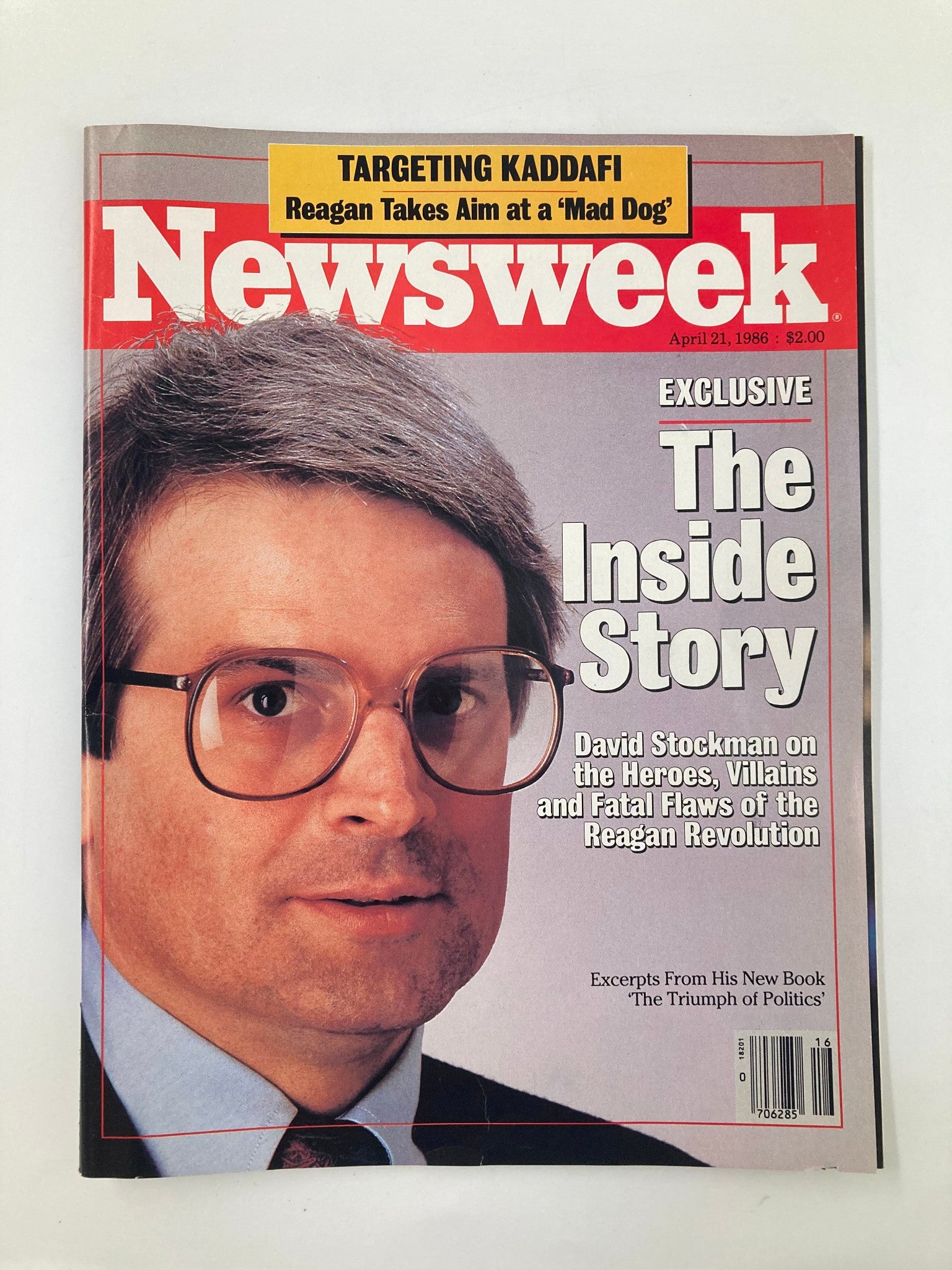 VTG Newsweek Magazine April 21 1986 David Stockman Inside Story No Label VG