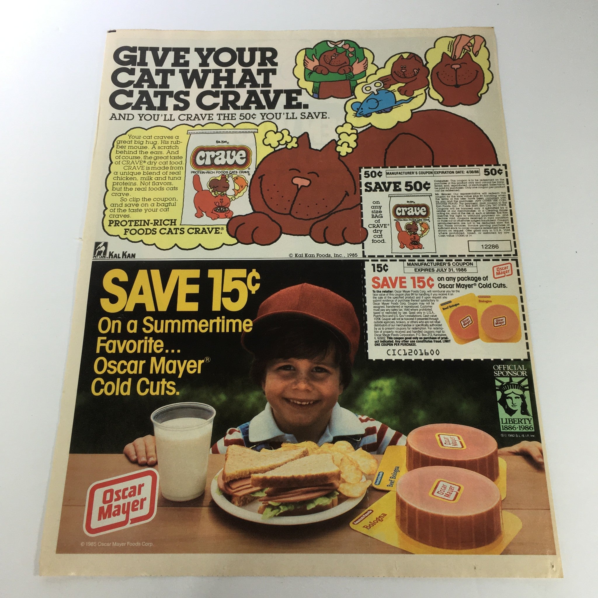 VTG Retro 1986 Hood Hoodsie Cups Ice Cream Sandwiches Print Ad Store Coupons