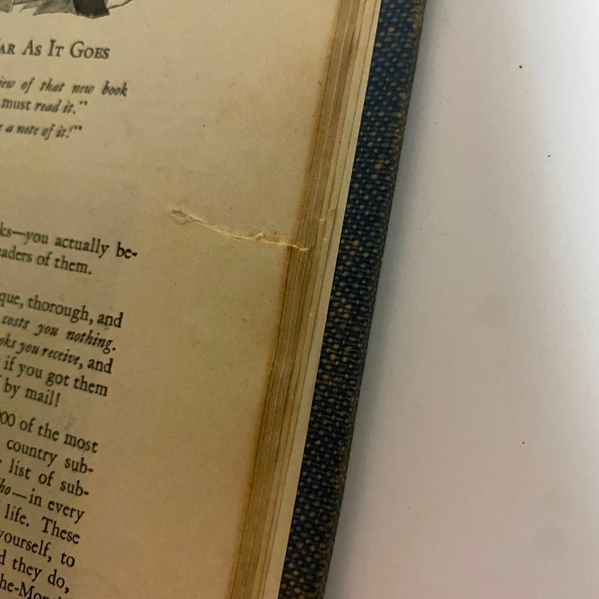 Image showing the spine of a bound volume of Time Magazine with wear, related to the collection 'Time Magazine Bound Weekly 1927 January - June TURKEY Mustafa Kemal Pasha'.