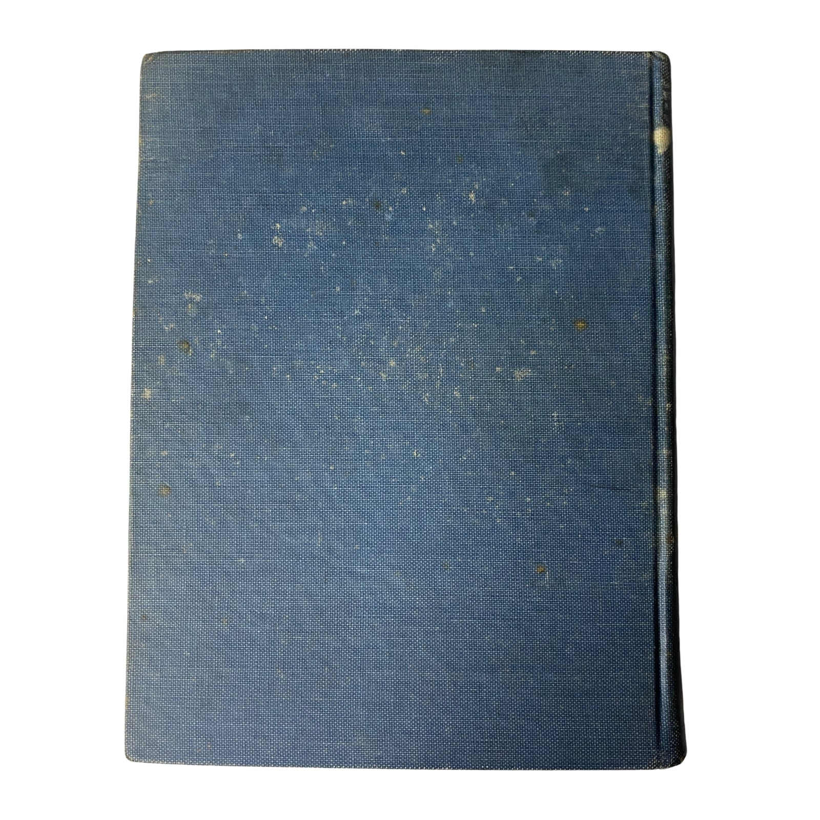 Exterior view of the cover of Time Magazine Bound Weekly 1927 July - December, featuring a worn blue fabric cover with stains.