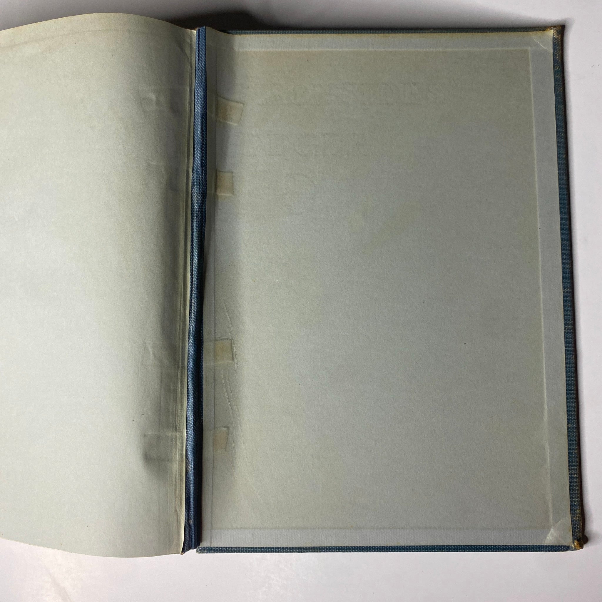 Interior view of the Time Magazine Bound Weekly July 2, 1928 - December 31, 1928, showing the spine and empty pages.