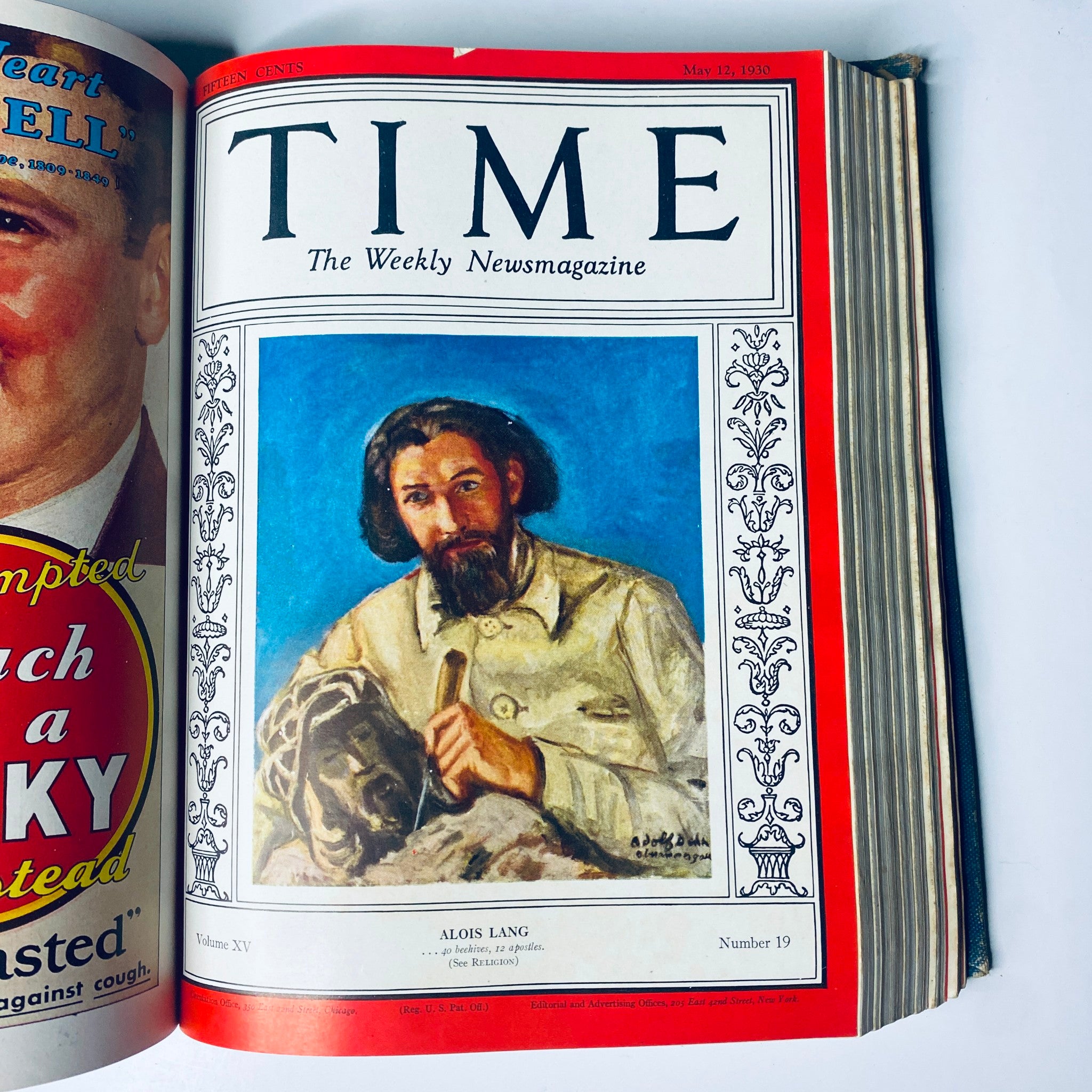 Time Magazine Bound Weekly January 6, 1930 - June 30, 1930 AL Capone Scarface. Cover of the May 12, 1930 edition featuring an artistic portrait of Alois Lang.