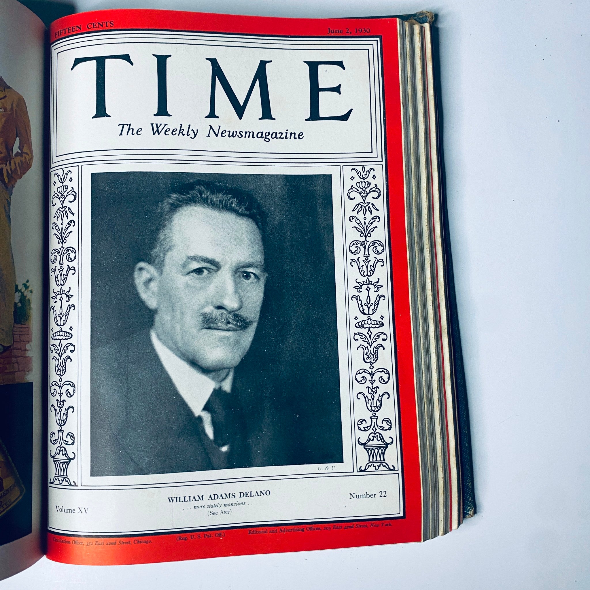 Time Magazine cover from June 2, 1930 featuring William Adams Delano, highlighting the historical significance of this publication during the early Great Depression period.