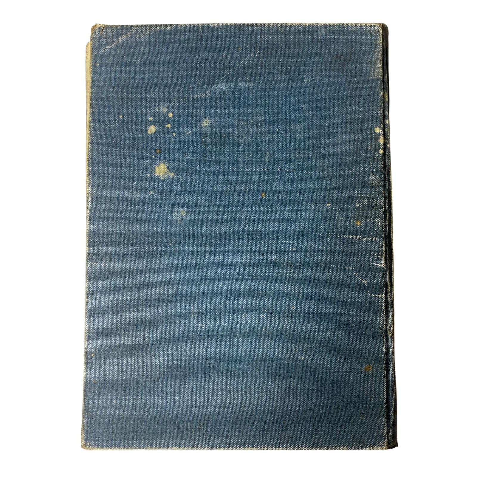 Back cover of Time Magazine Bound Weekly January 6, 1930 - June 30, 1930 featuring a worn blue fabric finish.