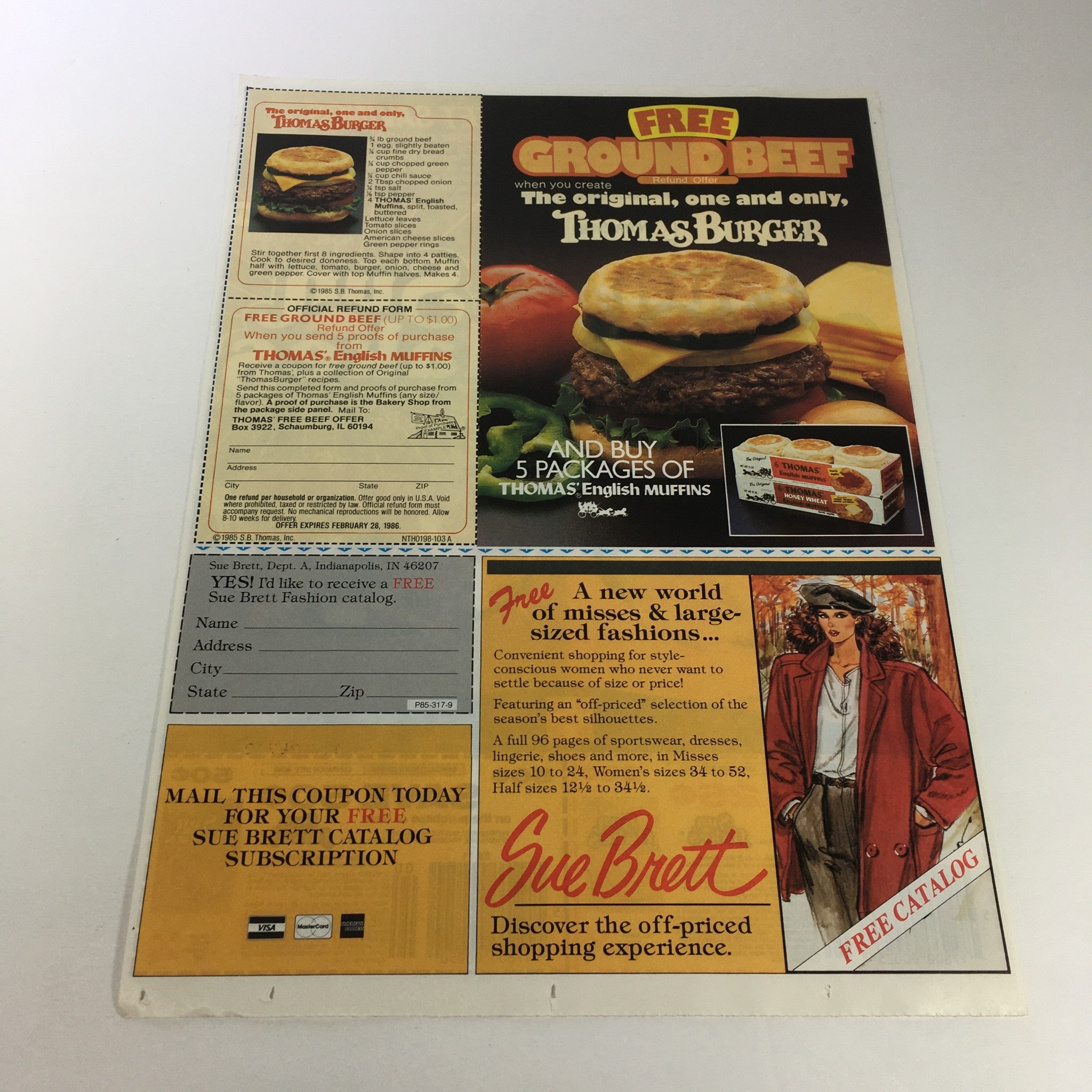 VTG Retro 1986 Nutra Sweet Sun Flakes Crispy Corn, Wheat & Rice Flakes Ad Coupon