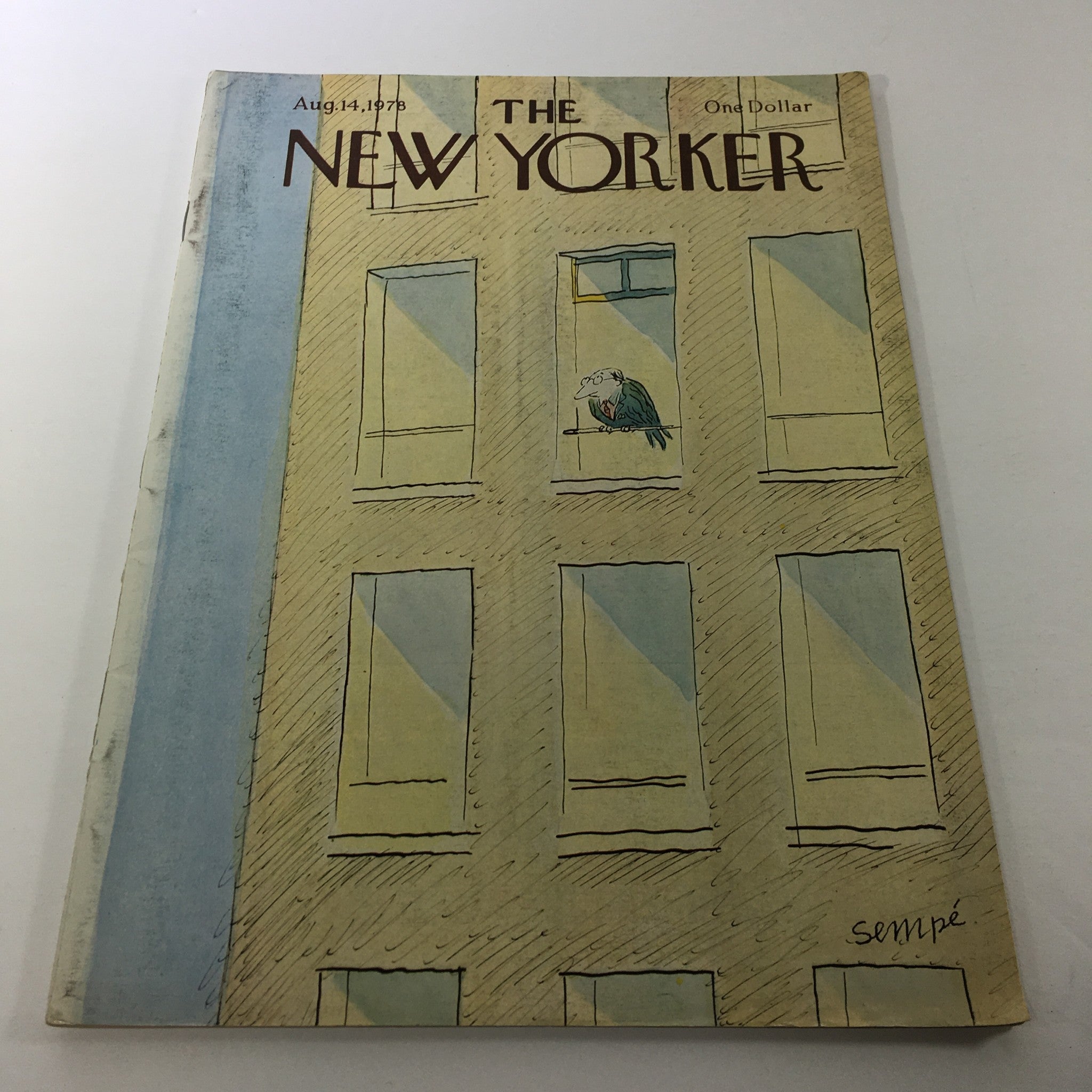 VTG The New Yorker Magazine August 14 1978 - Full Theme Cover Jean-Jacques Sempe