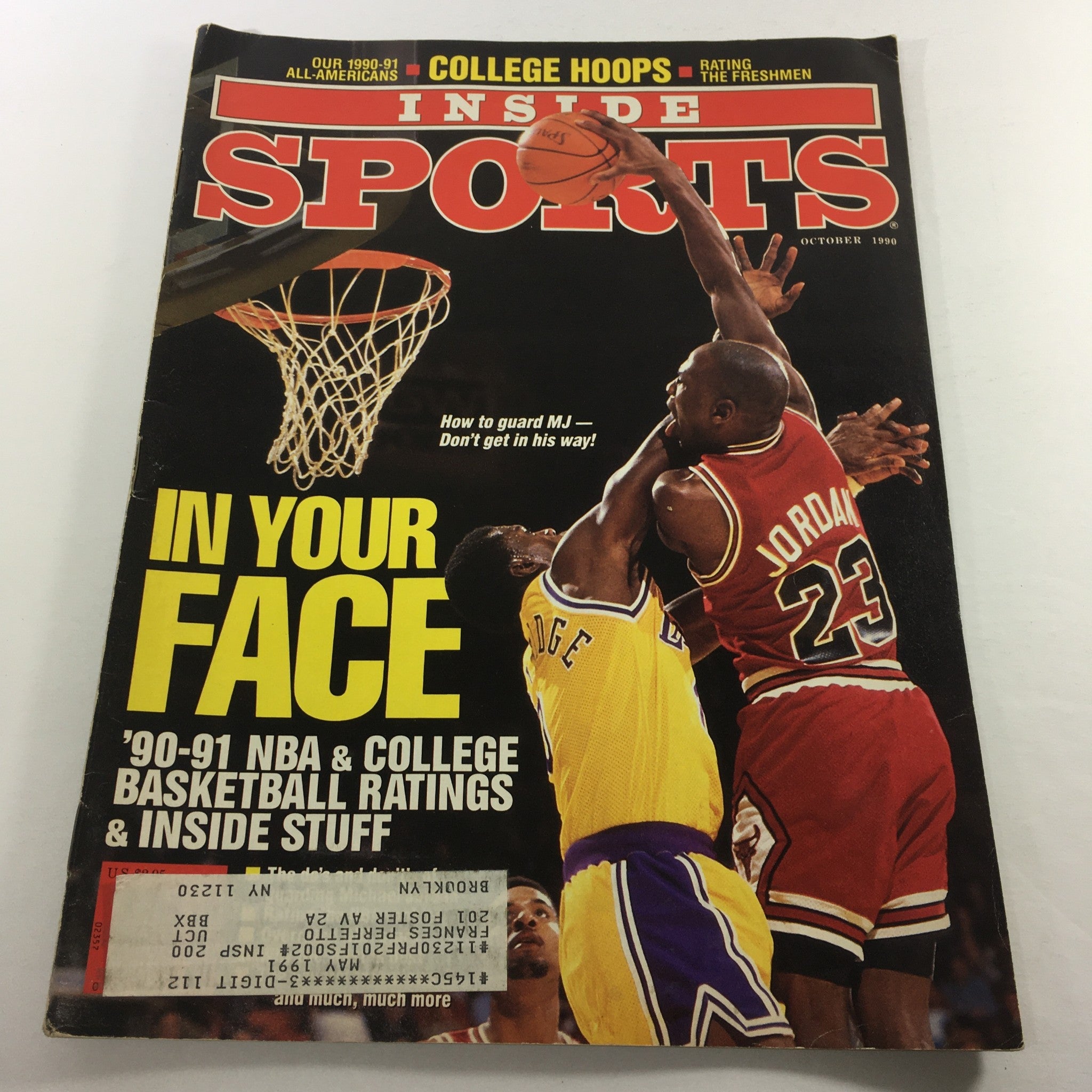 VTG Inside Sports Magazine October 1990 - NBA Michael Jordan & Orlando Woolridge